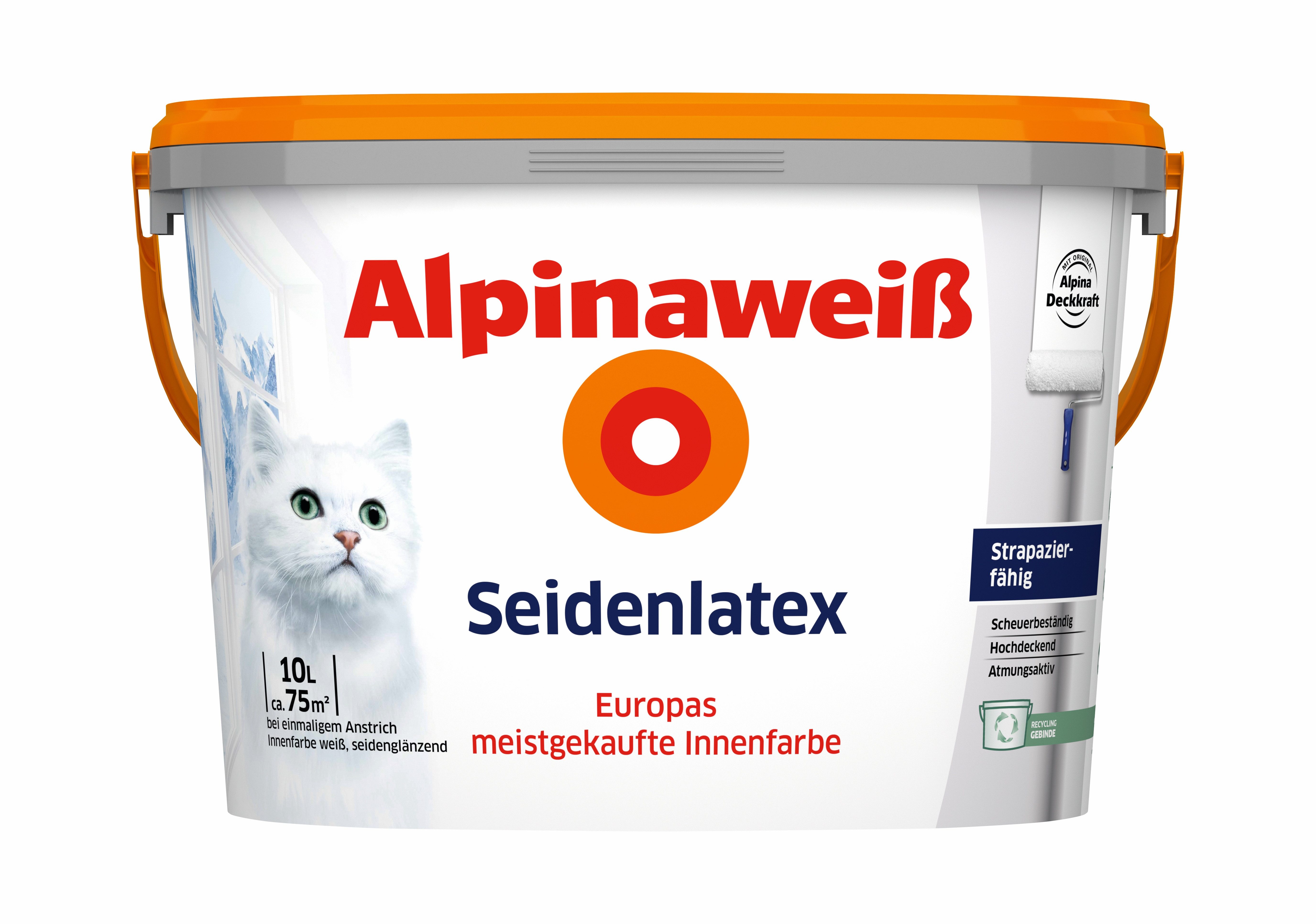 Alpina Wandfarbe Alpinaweiß Seidenlatex seidenglänzend