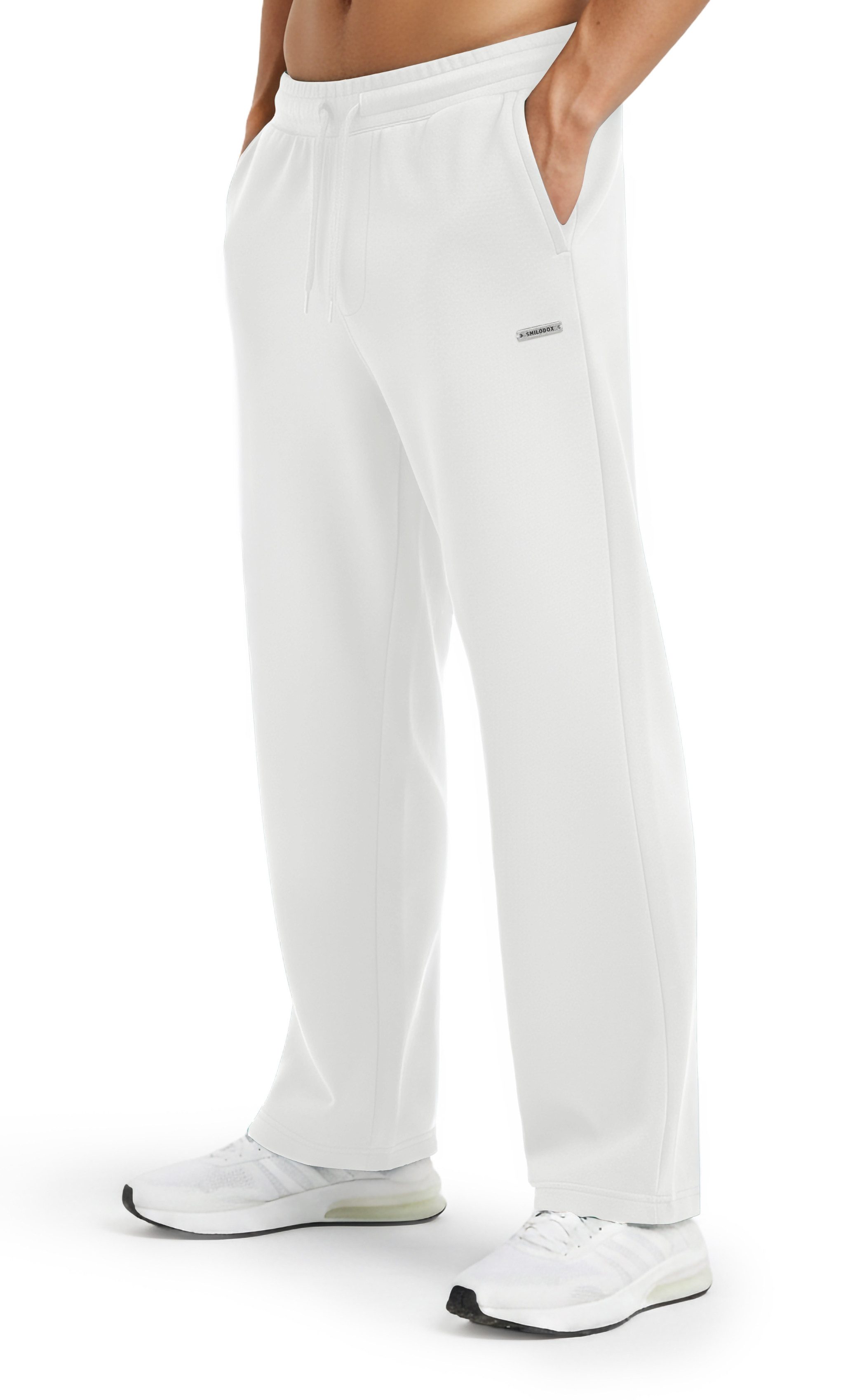Smilodox Jogginghose Brayan Oversize, Bequeme Sweathose mit Kordelzug & Taschen, lässig lockere Passform Breites Bein Freizeithose Sport …