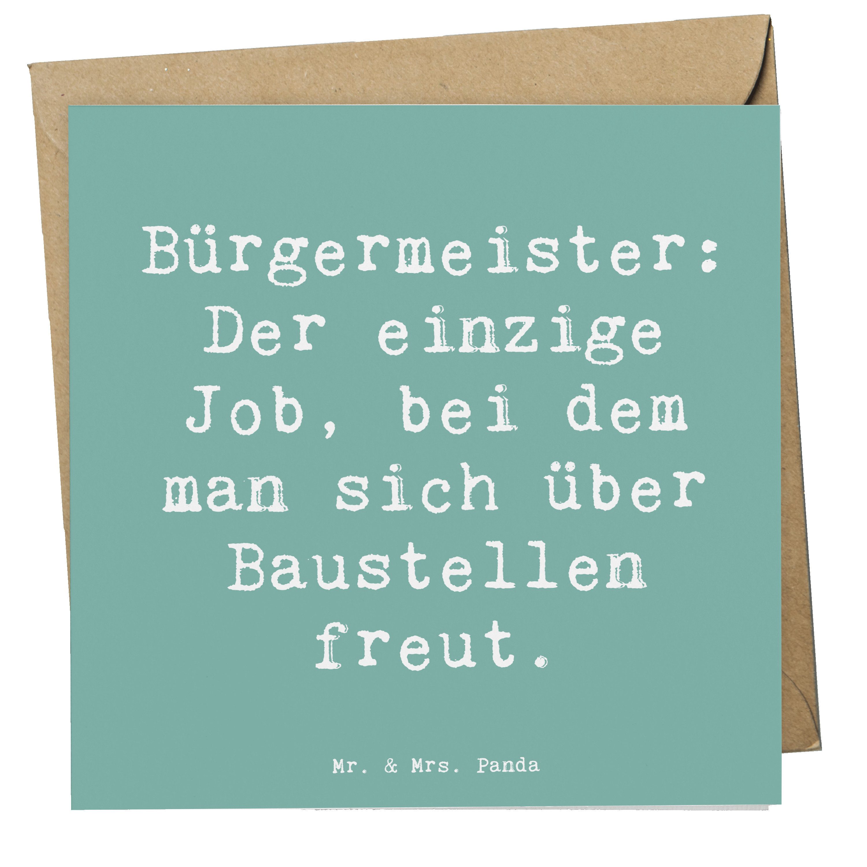 Grußkarte Bürgermeister Freude - Meeresbrise - Geschenk, Entwicklung, Stadtober