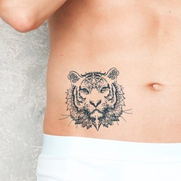 FOREVER NEVER Schmuck-Tattoo Orientalischer Tigerkopf