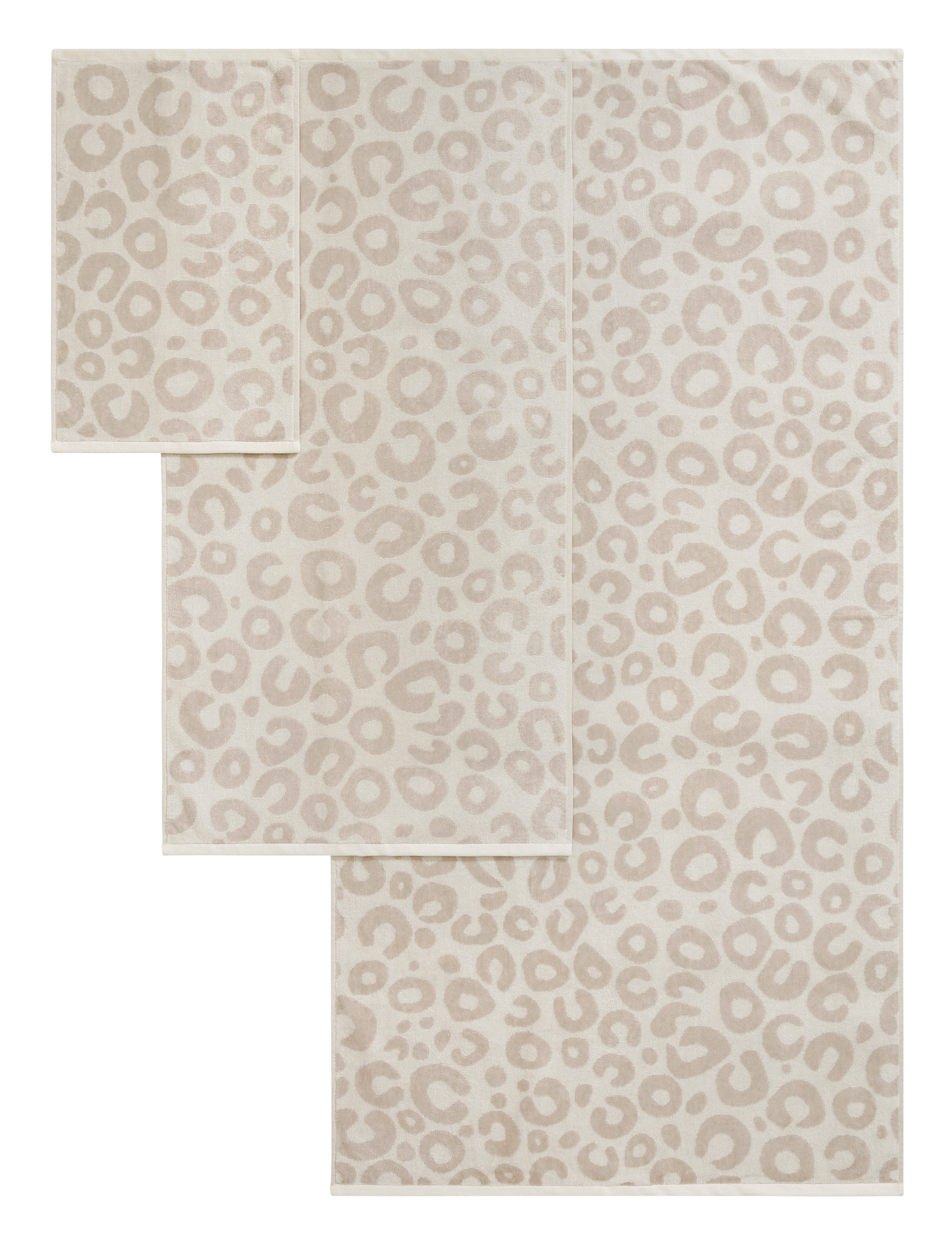 OTTO home Handtuch Set Anna Leopardenmuster, 8-tlg Handtuch-Set, 100% Baumwolle, Frottiervelours (Set, 8-St), Duschtücher, Handtücher und Gästetücher, weich, mo – Bild 4 von 5