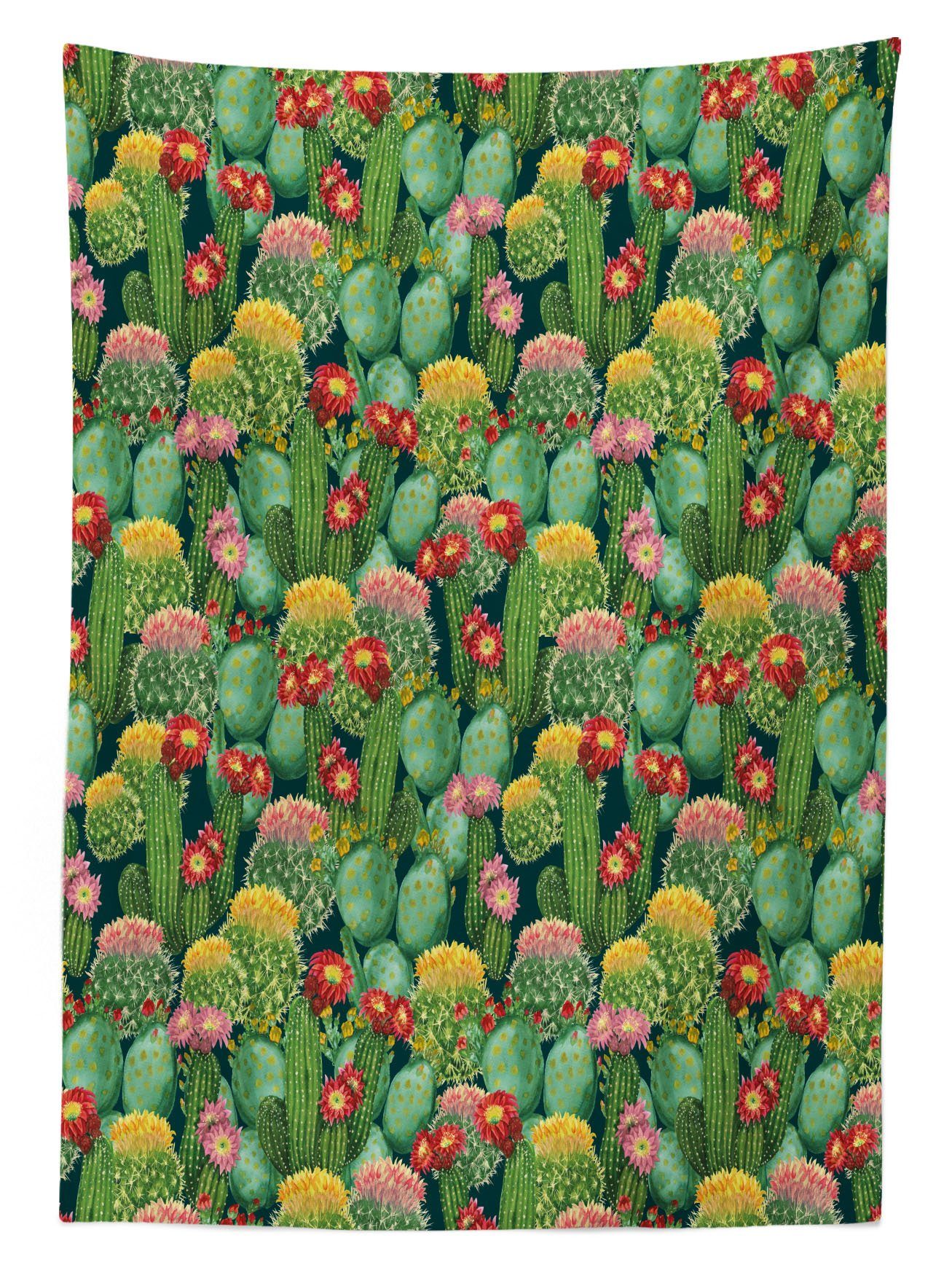 Abakuhaus Tischdecke Farbfest Für Blumen Farben, geeignet Klare Außen Bereich Waschbar Kaktus-Blumen-Garten den