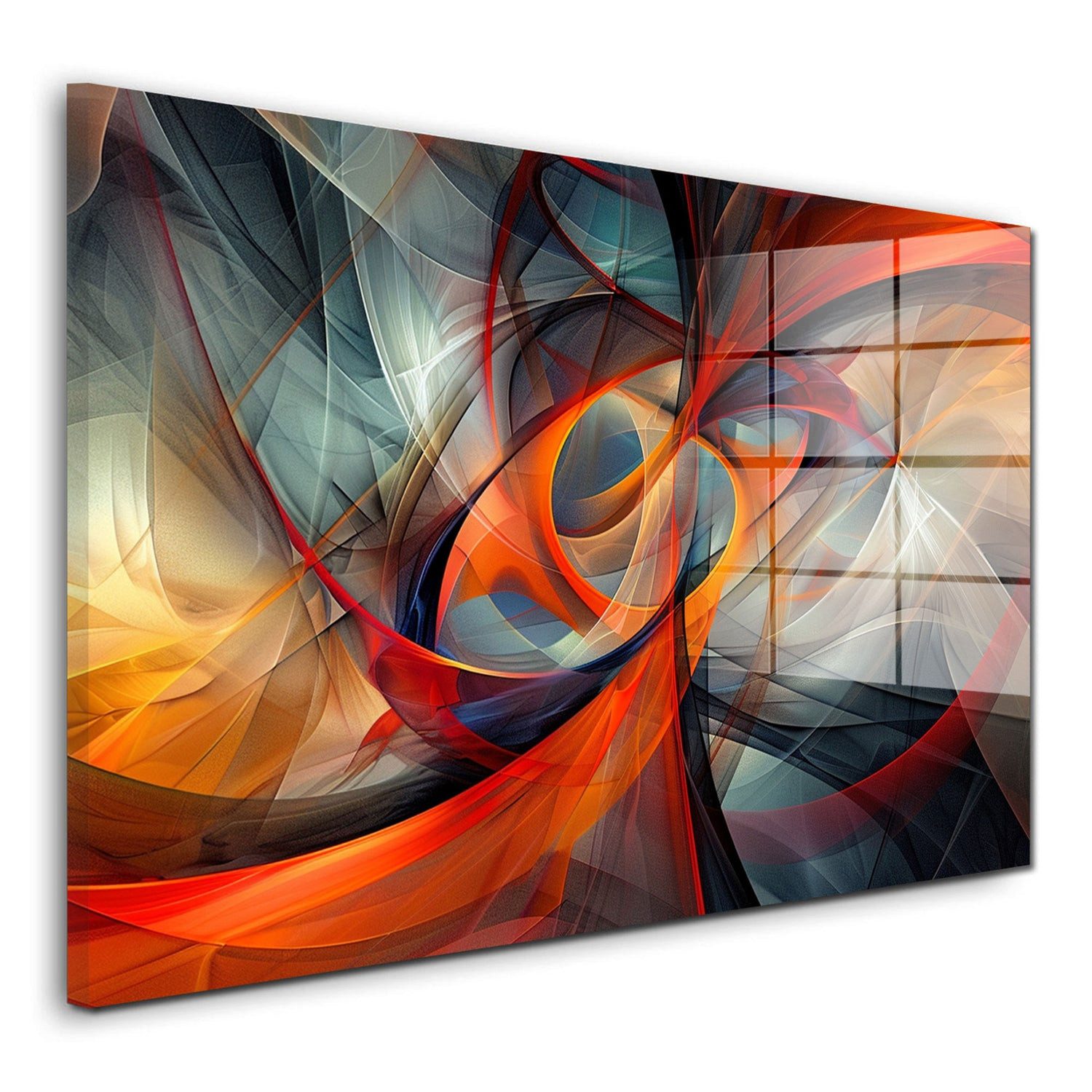 Artedinoi Acrylglasbild Formen in dynamischen Farben Acrylglas Wandbild Bild Wanddeko XL