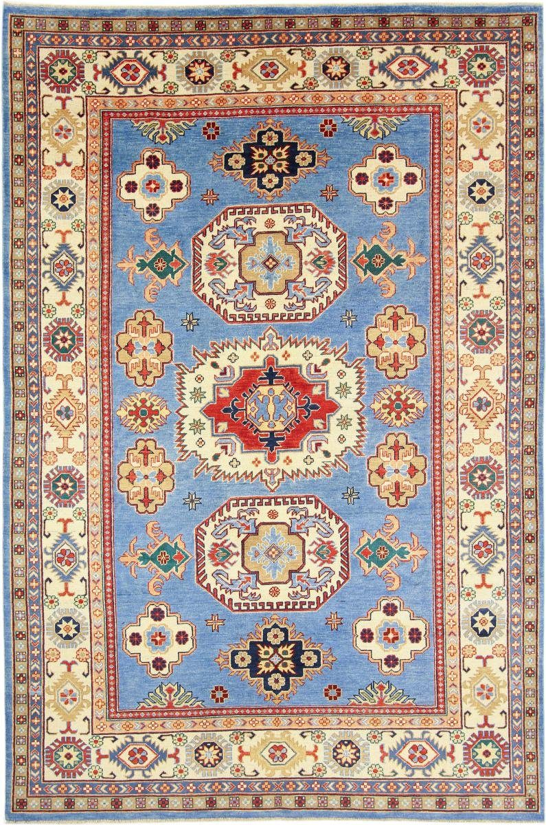 Orientteppich Kazak 200x303 Handgeknüpfter Orientteppich, Nain Trading, rechteckig, Höhe: 5 mm