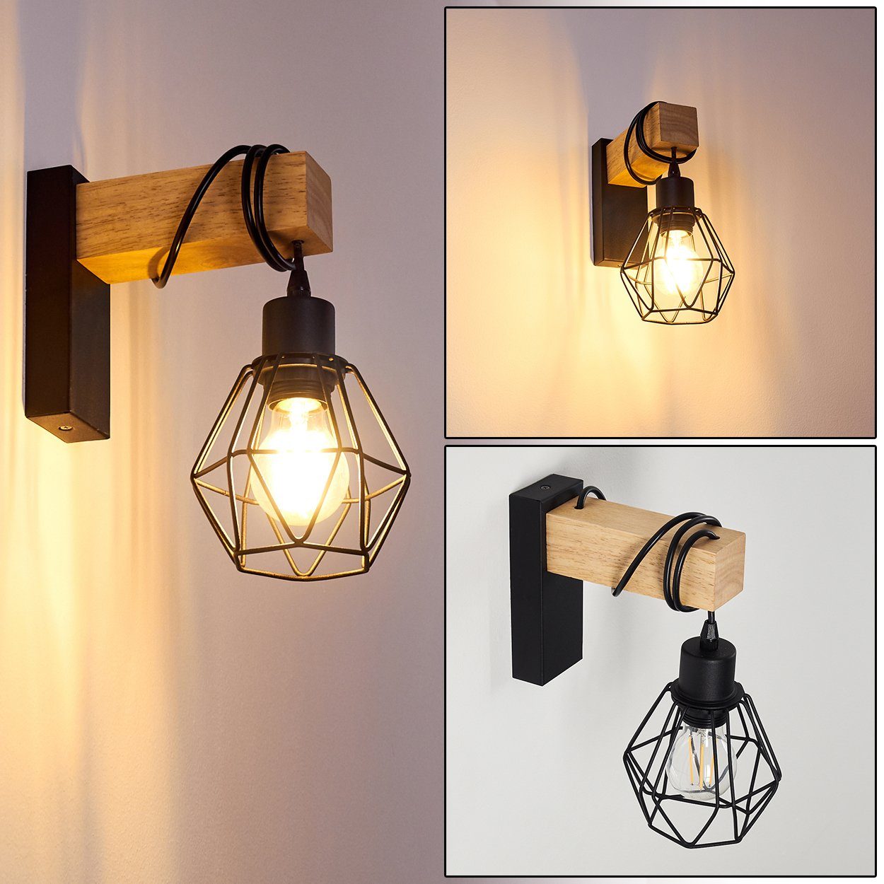 hofstein Wandleuchte Vintage Wohn Schlaf Zimmer Beleuchtung Wand Lampen Hol günstig online kaufen