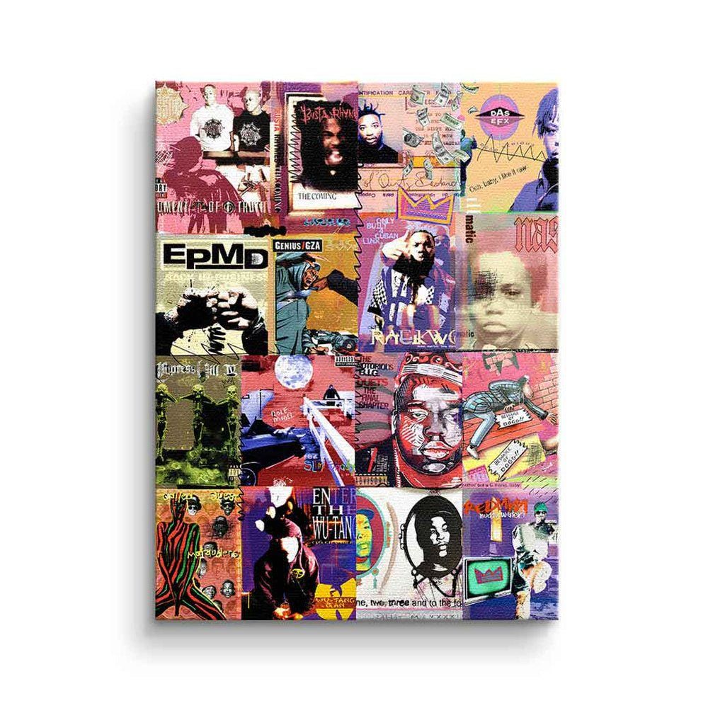 DOTCOMCANVAS® Leinwandbild Golden Era, Leinwand Bild Rap Hip Hop B.I.G. Wu-Tang Clan Dr. Dre Nas EPMD GZA