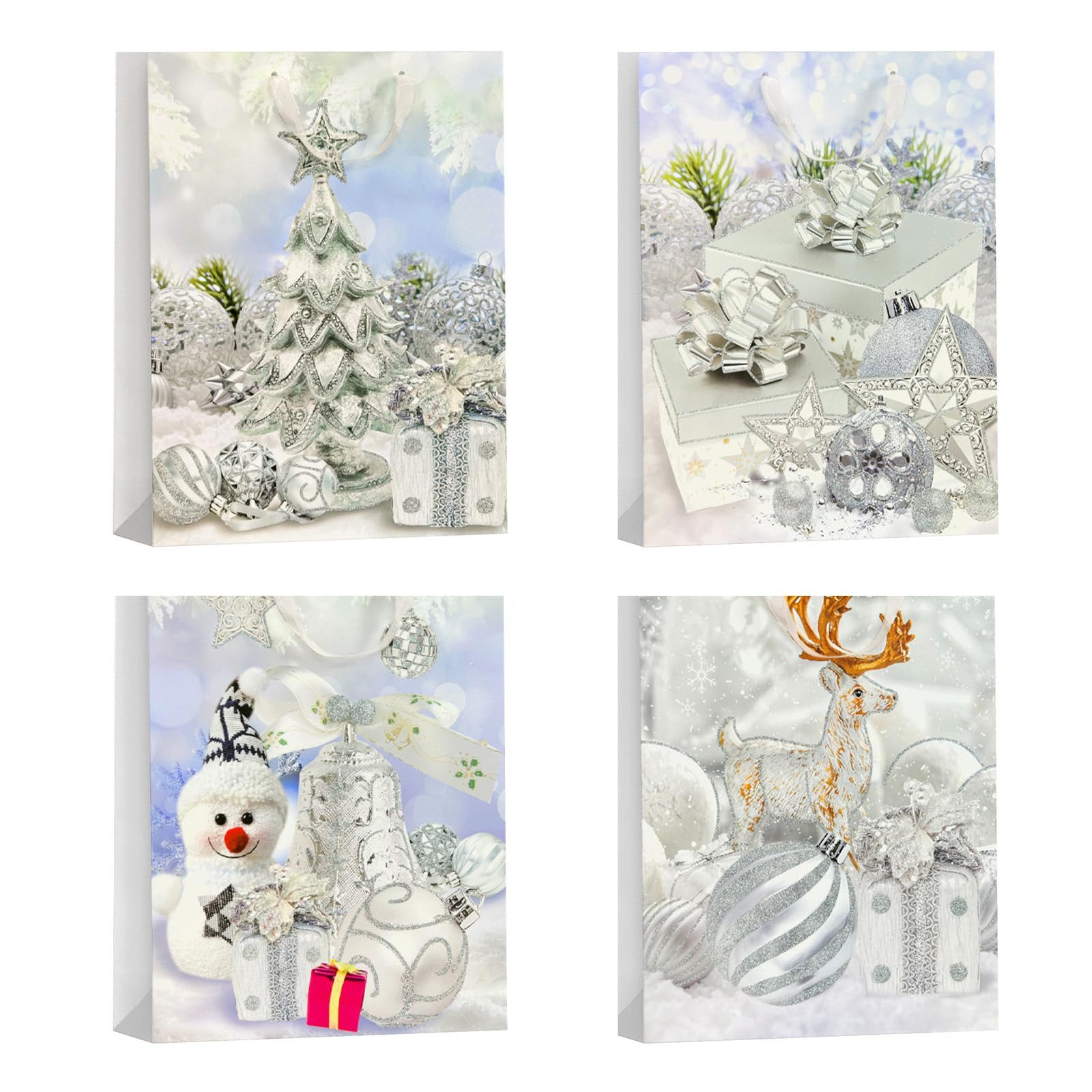 M&W DAS DESIGN Geschenkpapier Geschenktüten Papiertüten Weihnachtliche 32 x 26 x 10 (HxBxT) 12er