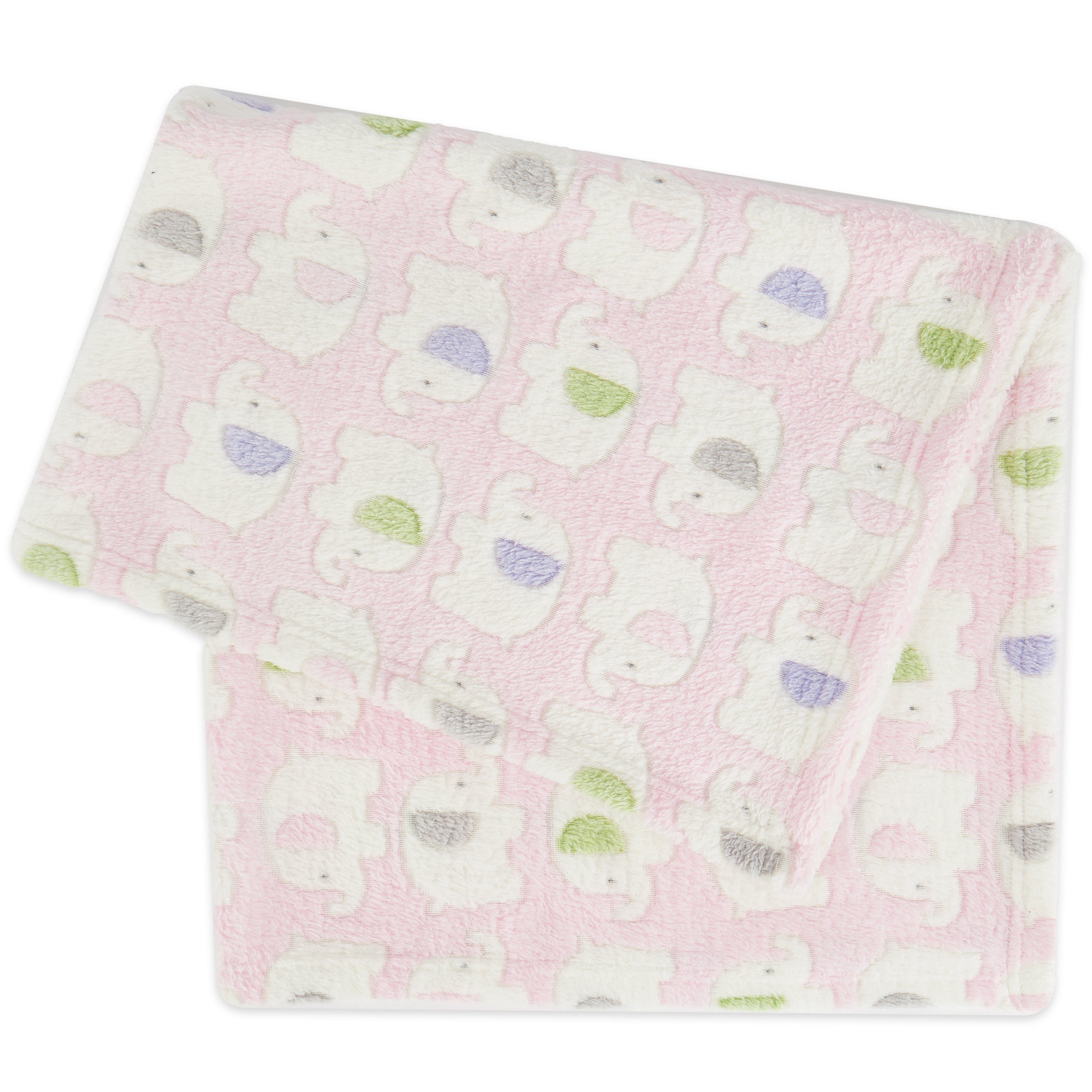 Krabbeldecke Bieco Babydecke Mädchen Rosa Elefanten Kuscheldecke Baby Blanket