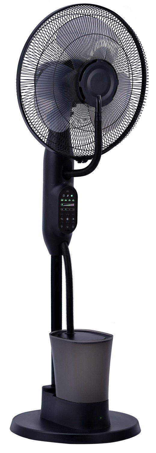 aktimeo Standventilator mit Luftbefeuchtung, Timerfunktion, Bodenrollen & Fernbedienung, Wassertank, Schwenk- und Neigefunktion, Nebel- und Ventilatorfunktion