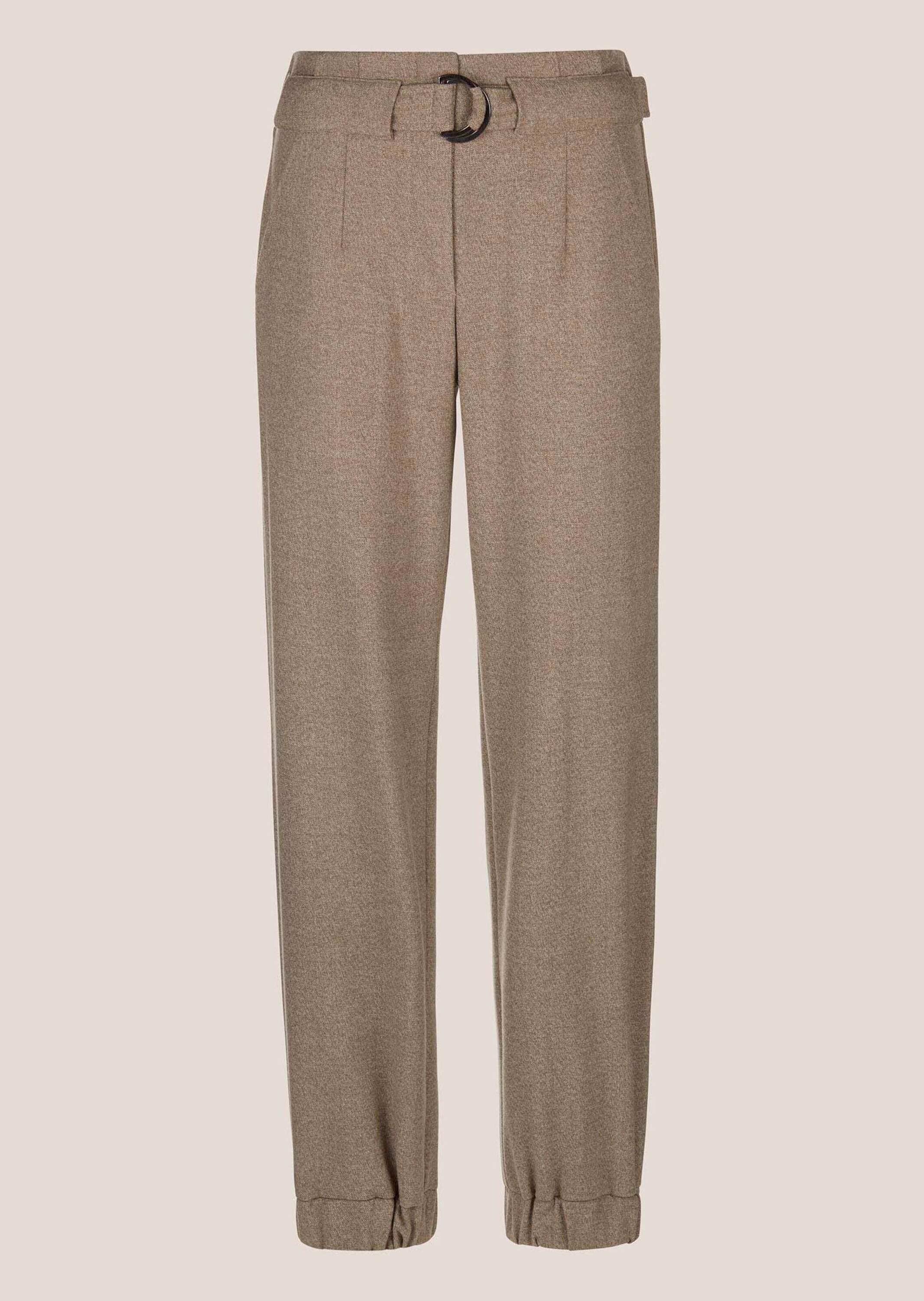 Cargohose Lässige Damenhose mit Gürtel und Gummisaum