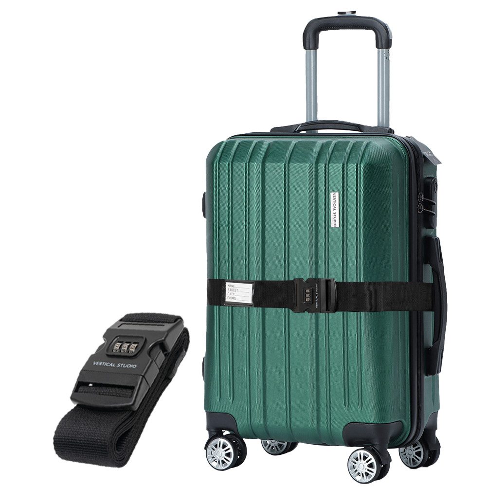 VERTICAL STUDIO Trolley Koffer mit Koffergurt, 4 Rollen