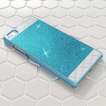 Nalia Smartphone-Hülle Huawei P8 Lite, Glitzer Hülle / Bling Case / Glitter Cover / Harte Schutzhülle