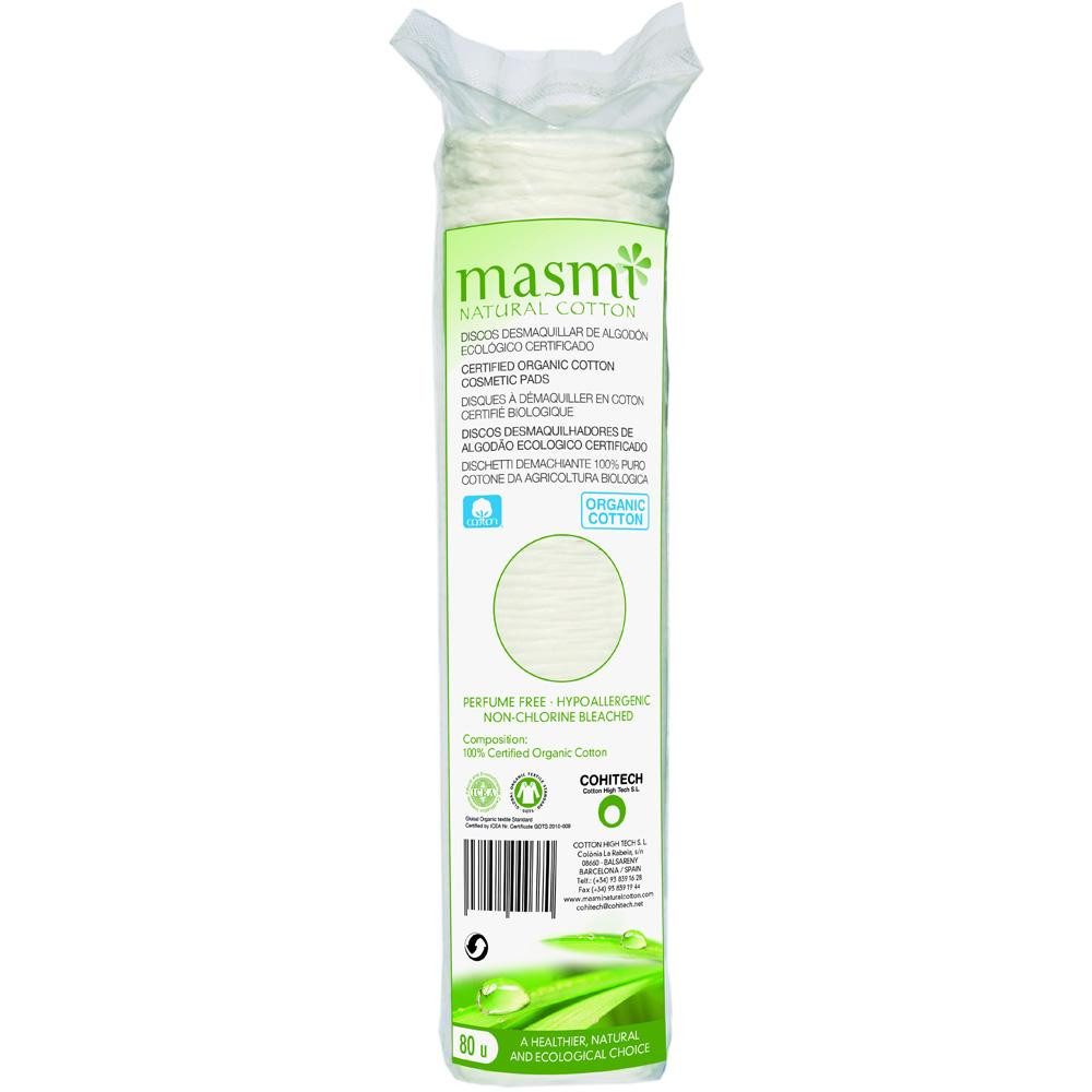Masmi Gesichtspflege Bio Kosmetikpads, 80 Stk.
