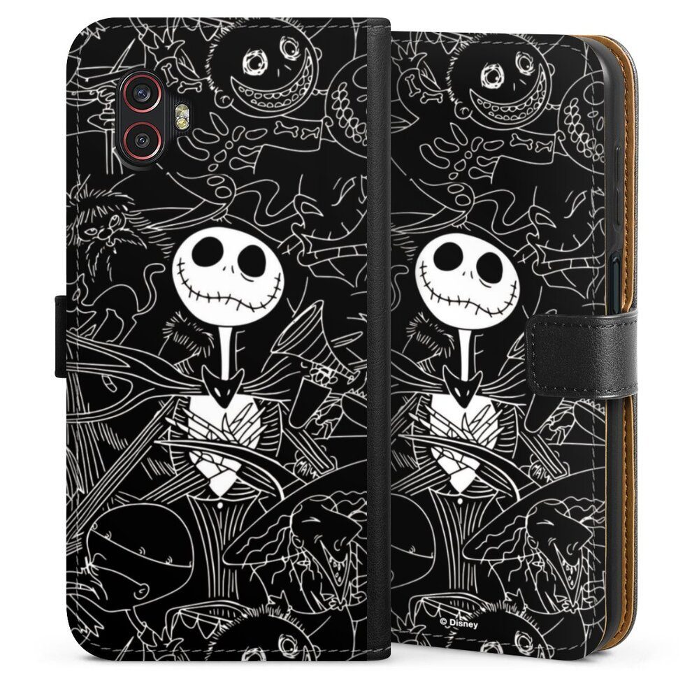 DeinDesign Handyhülle Halloween Disney Nightmare Before Christmas, Samsung Galaxy XCover 6 Pro Hülle Handy Flip Case Wallet Cover