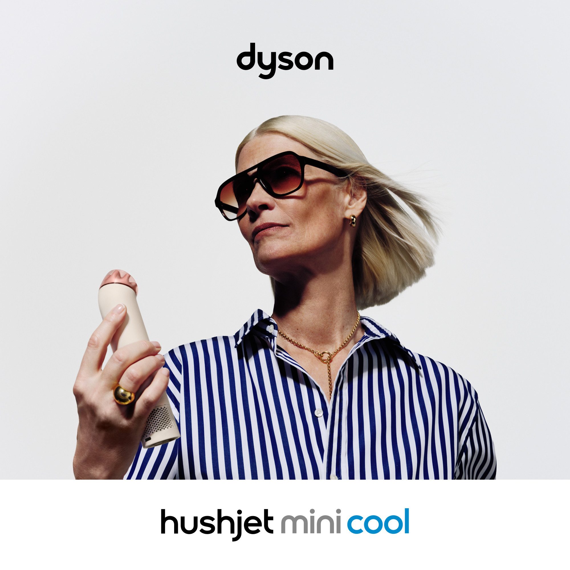 DYSON Handventilator HushJet Mini Cool, 360° drehbare bladeless Düse, leise, mobil, 5 Luftstufen, Boost-Modus