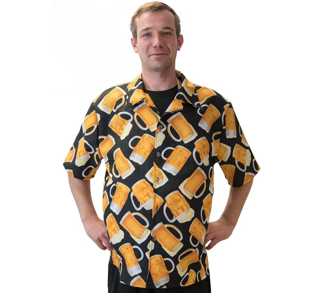 Lipta TDP Kostüm Hawaii-Hemd mit Bierkrug Motiv