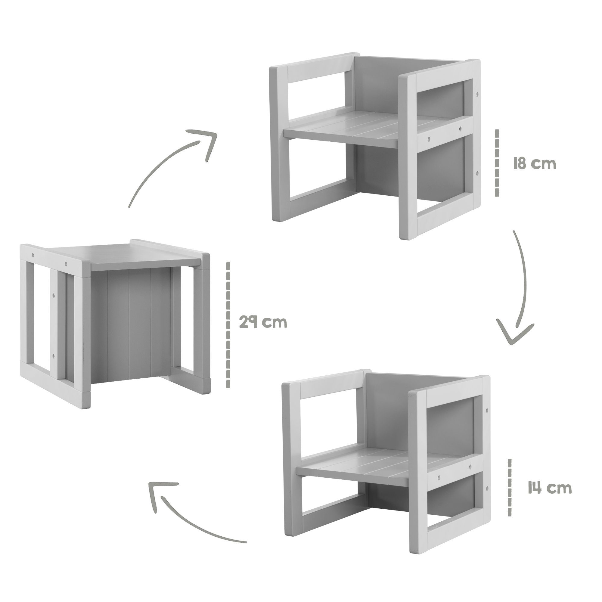 roba® Sitzhocker Wendehocker mit 3 Sitzhöhen, günstig online kaufen