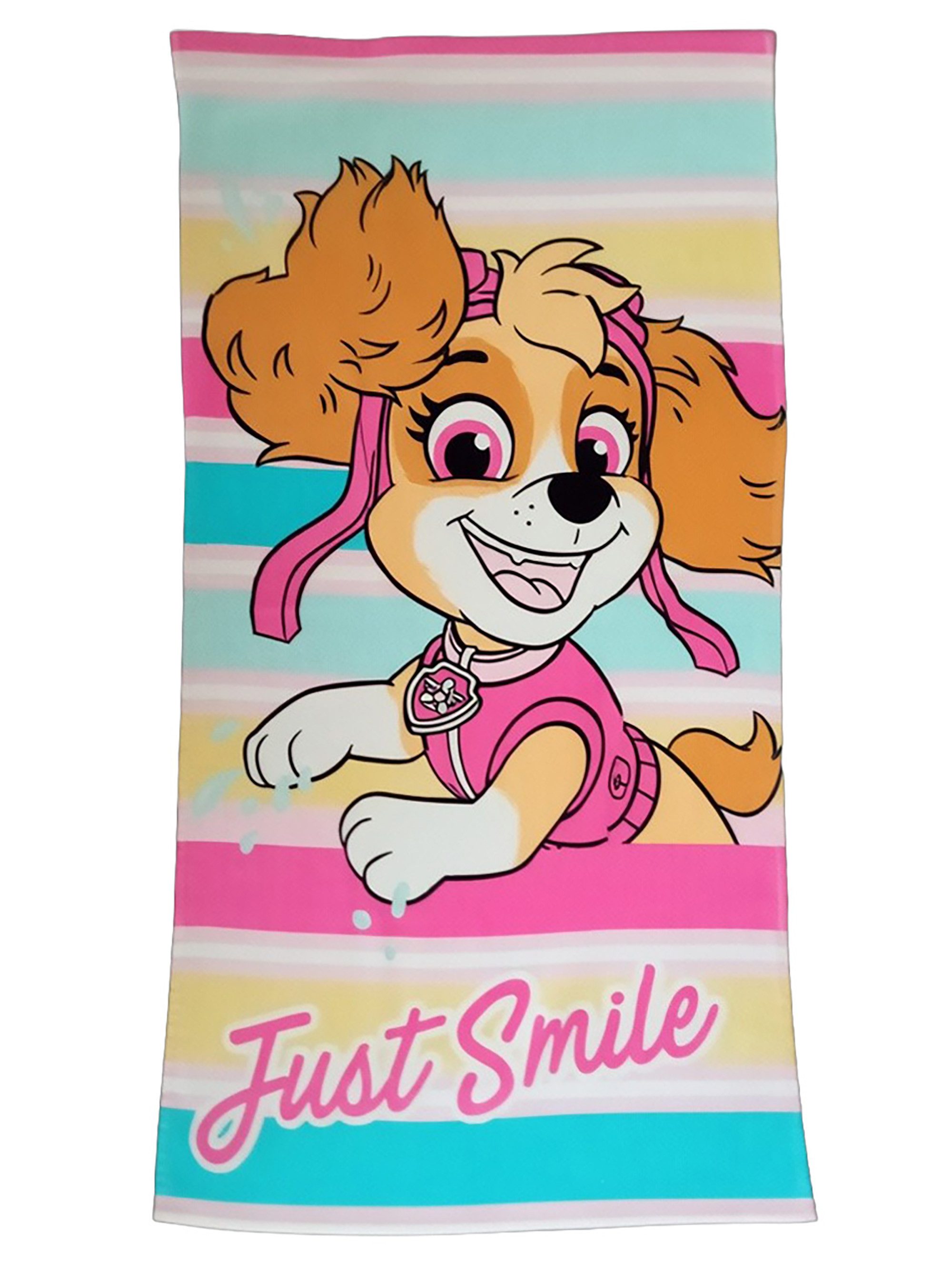United Labels® Strandtücher Paw Patrol Strandtuch Skye Just Smile Badetuch Handtuch 120x60cm
