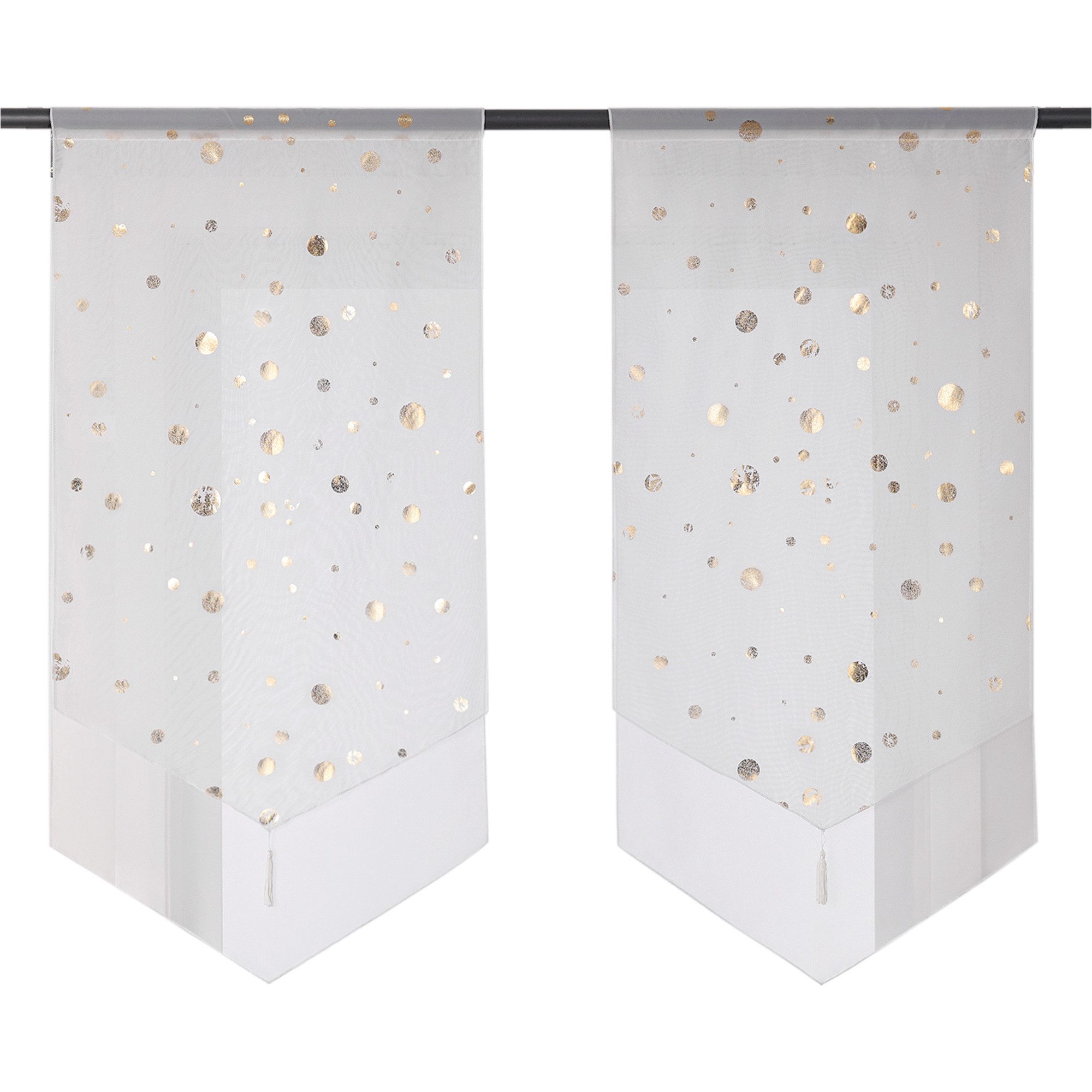 Joyswahl Scheibengardine Daria (1 St), Stangendurchzug, Glänz Kreise günstig online kaufen