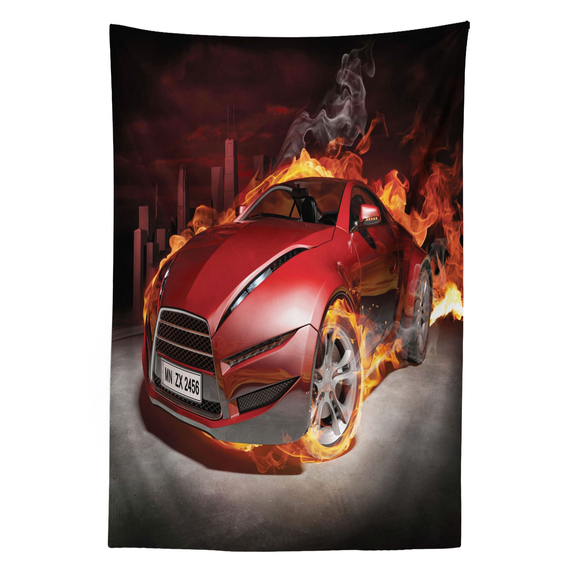 Abakuhaus Wandteppich aus Weiches Mikrofaser Stoff Für das Wohn und Schlafzimmer, rechteckig, Autos Burnout Reifen Sport Auto