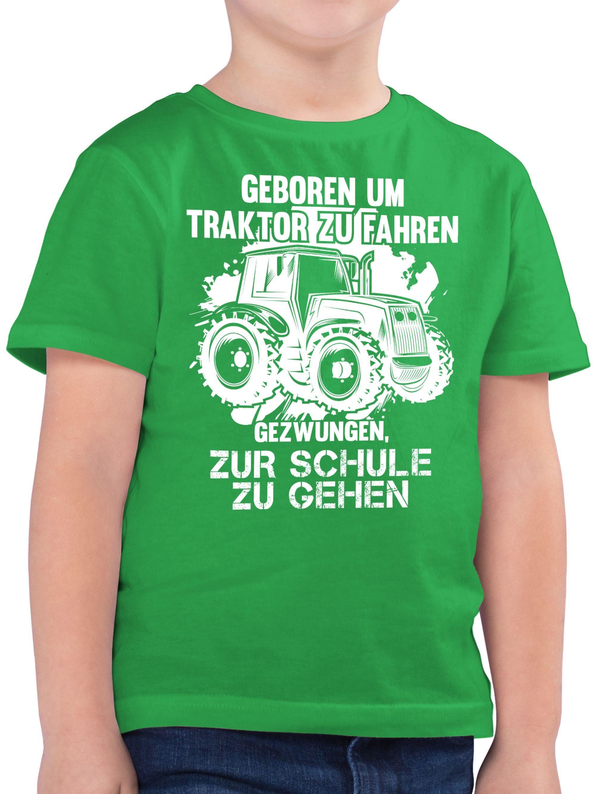 Shirtracer T-Shirt Geboren um Traktor zu fahren Kinder Fahrzeuge
