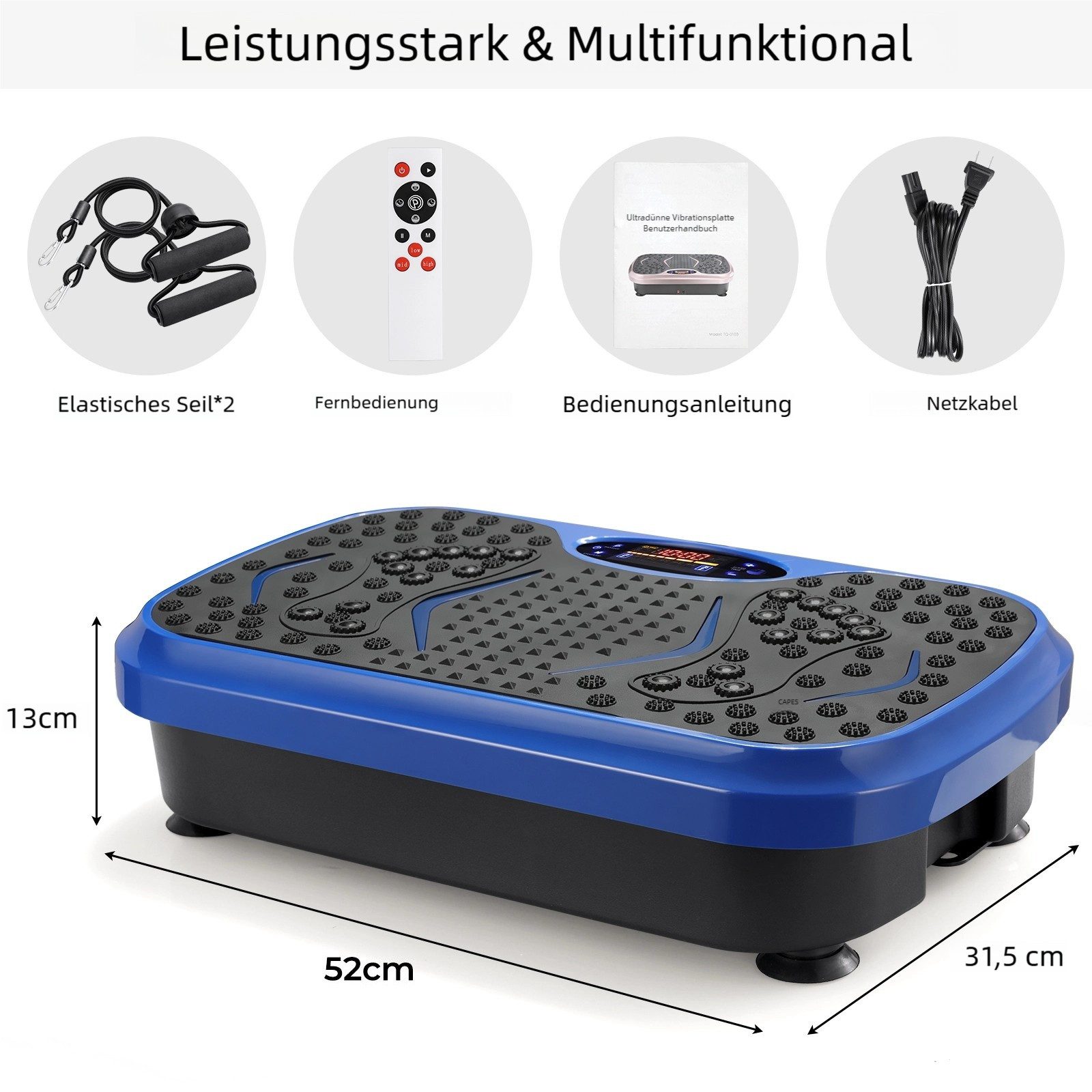 TLGREEN Vibrationsplatte 99 Stufen 5 Trainingsprogramme,Kompaktes Design, Leiser Motor, 99 Intensitätsstufen, Fitness Vibrationsboard für Zuhause, Fettverbrennung & Muskelaufbau