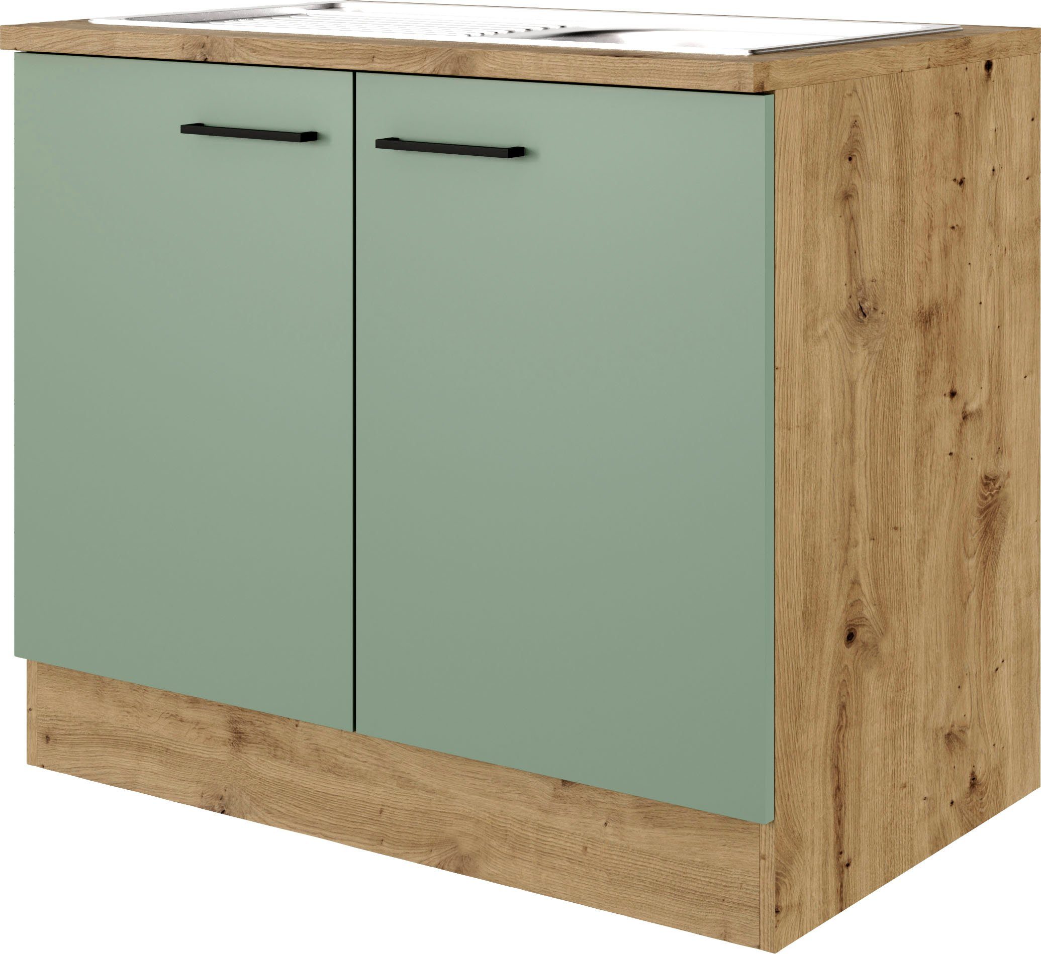 Flex-Well Spülenschrank "Cara" 2 Stk. tlg. (B x H x T) 100 x 85 x 60 cm, in günstig online kaufen
