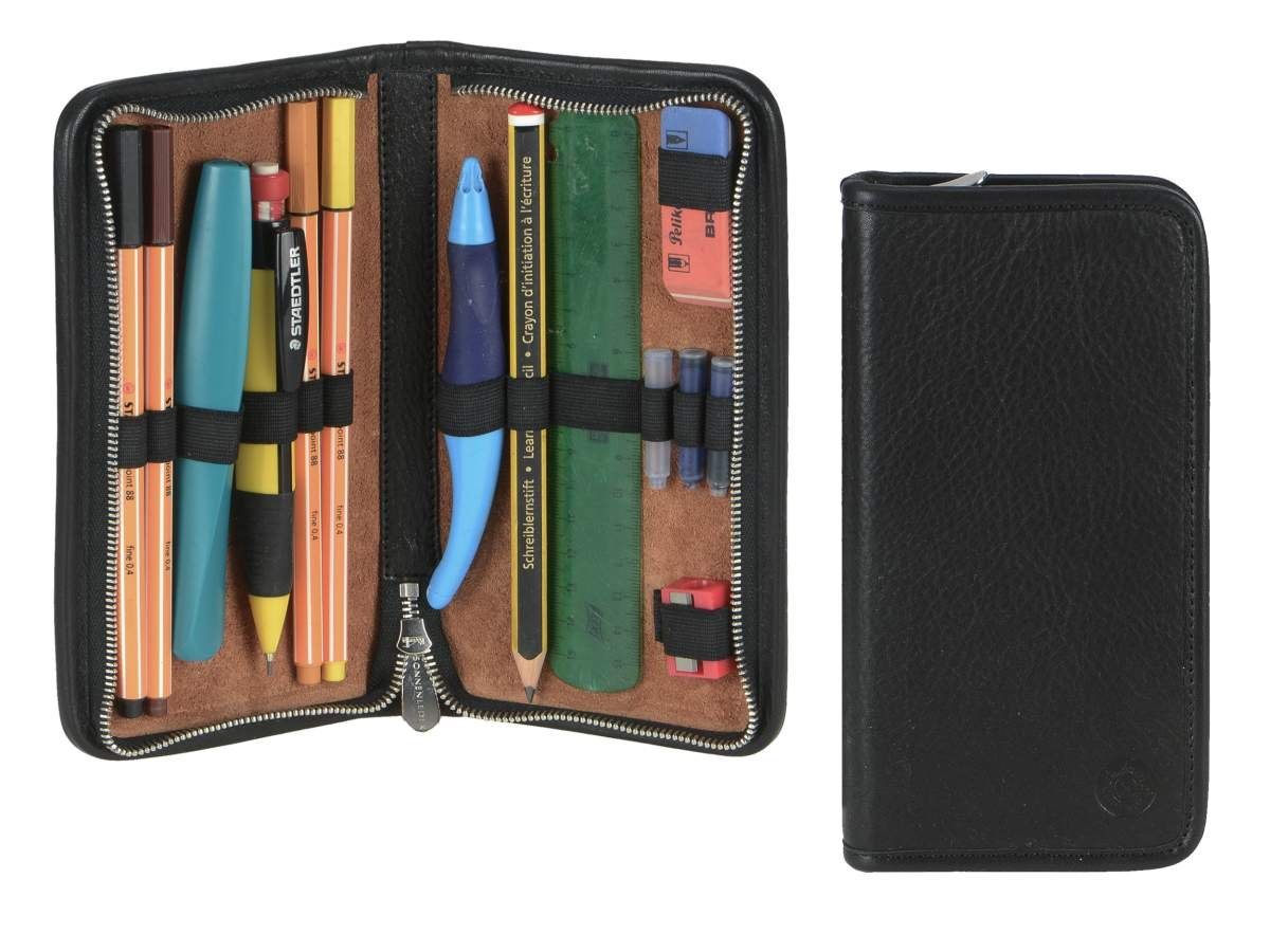 Sonnenleder Schreibgeräteetui Nolte, Stiftetui, Federtasche, süddeutsches Rindleder