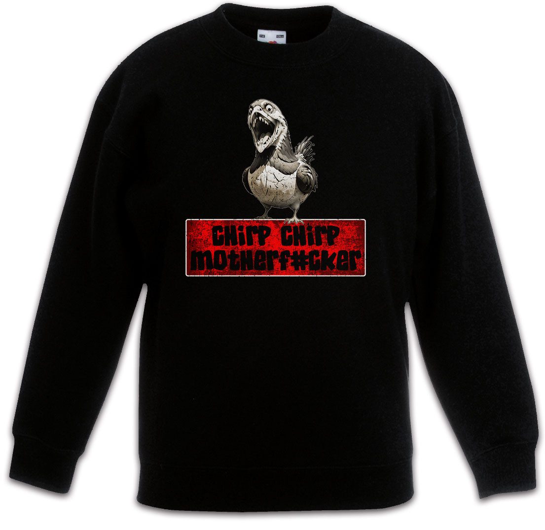 Sweatshirt Crazy Piegeon Kinderpullover Chirp Chirp Monster Evil Mad Bird Taube