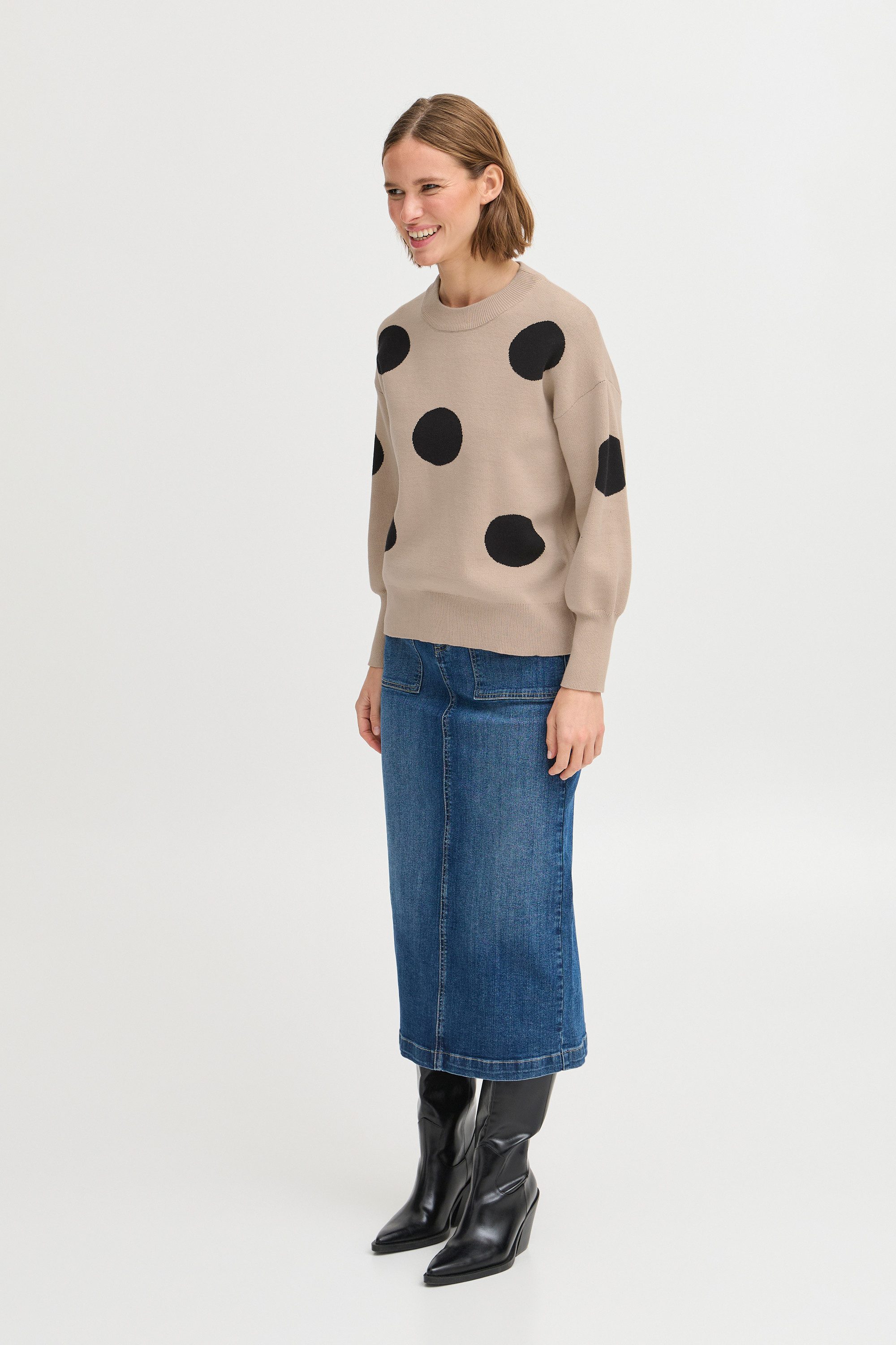 b.young Strickpullover BYOMME DOT JUMPER - KNIT