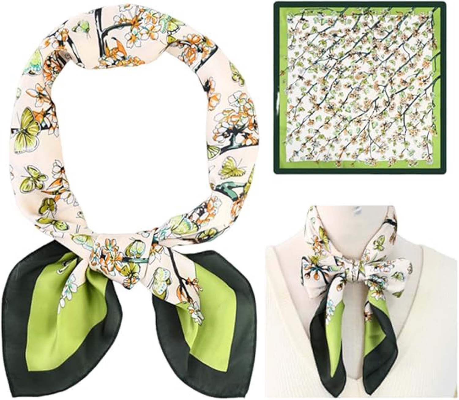 Zaewry Seidentuch Damen 70 * 70cm Schal Quadratisch Bandana Tuch