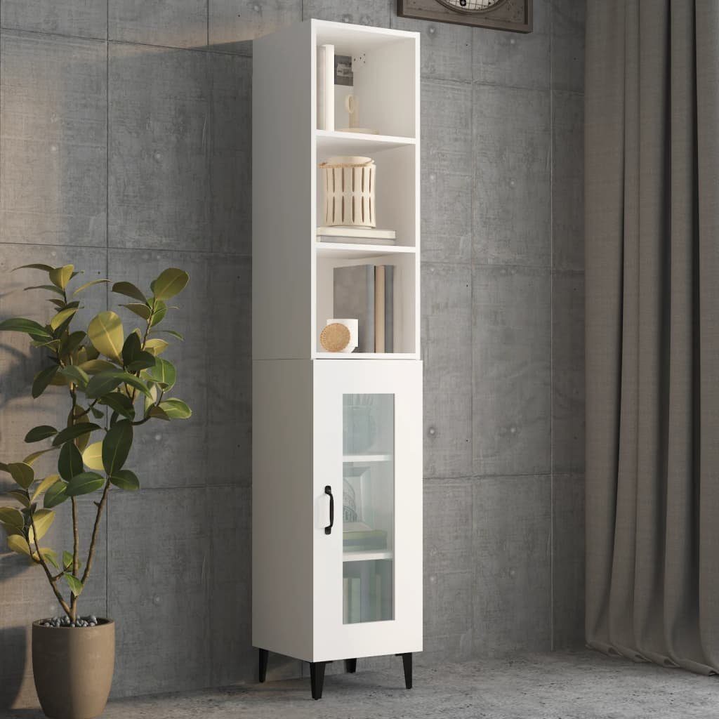 vidaXL Regal Wandschrank Weiß 34,5x32,5x90 1-tlg. cm Holzwerkstoff