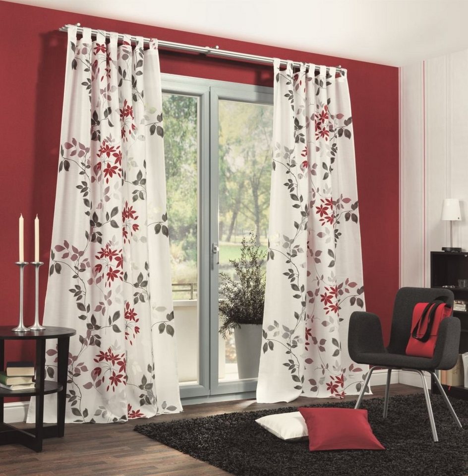 Gardine Tokio, HOME WOHNIDEEN, Schlaufen (1 St), halbtransparent,  Ausbrenner, HxB: 245x140