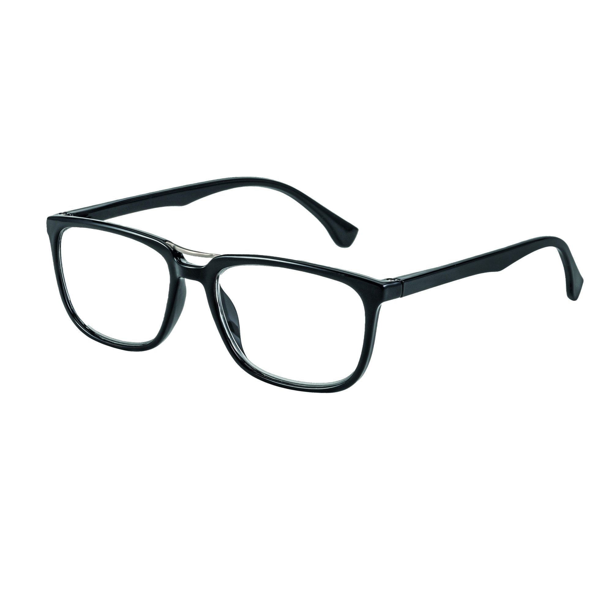 Lesehilfe Lesebrille Stockholm F4561710 schwarz silber 2,5