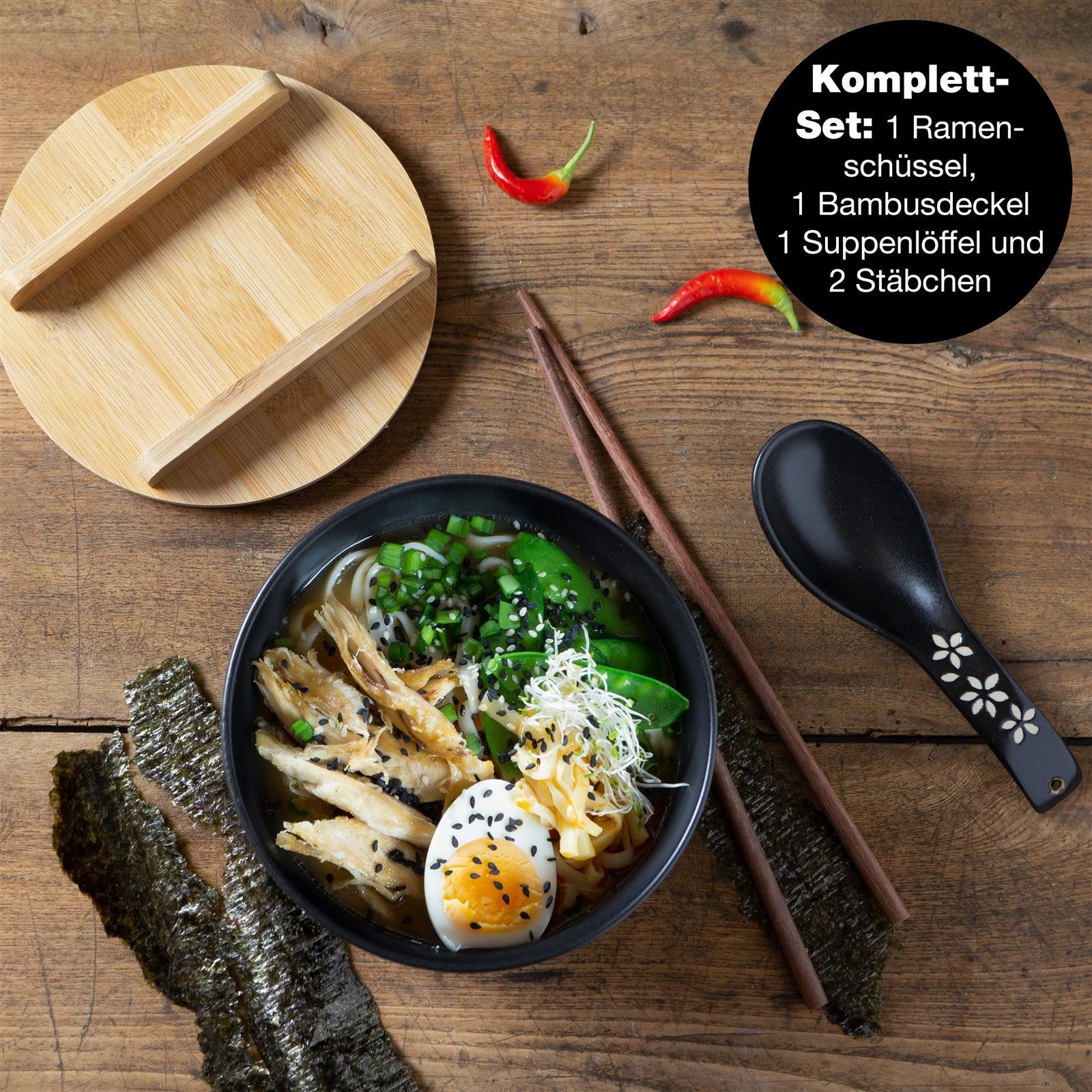 Moritz & Moritz Suppenschüssel Moritz & Moritz Ramen mit Blumen