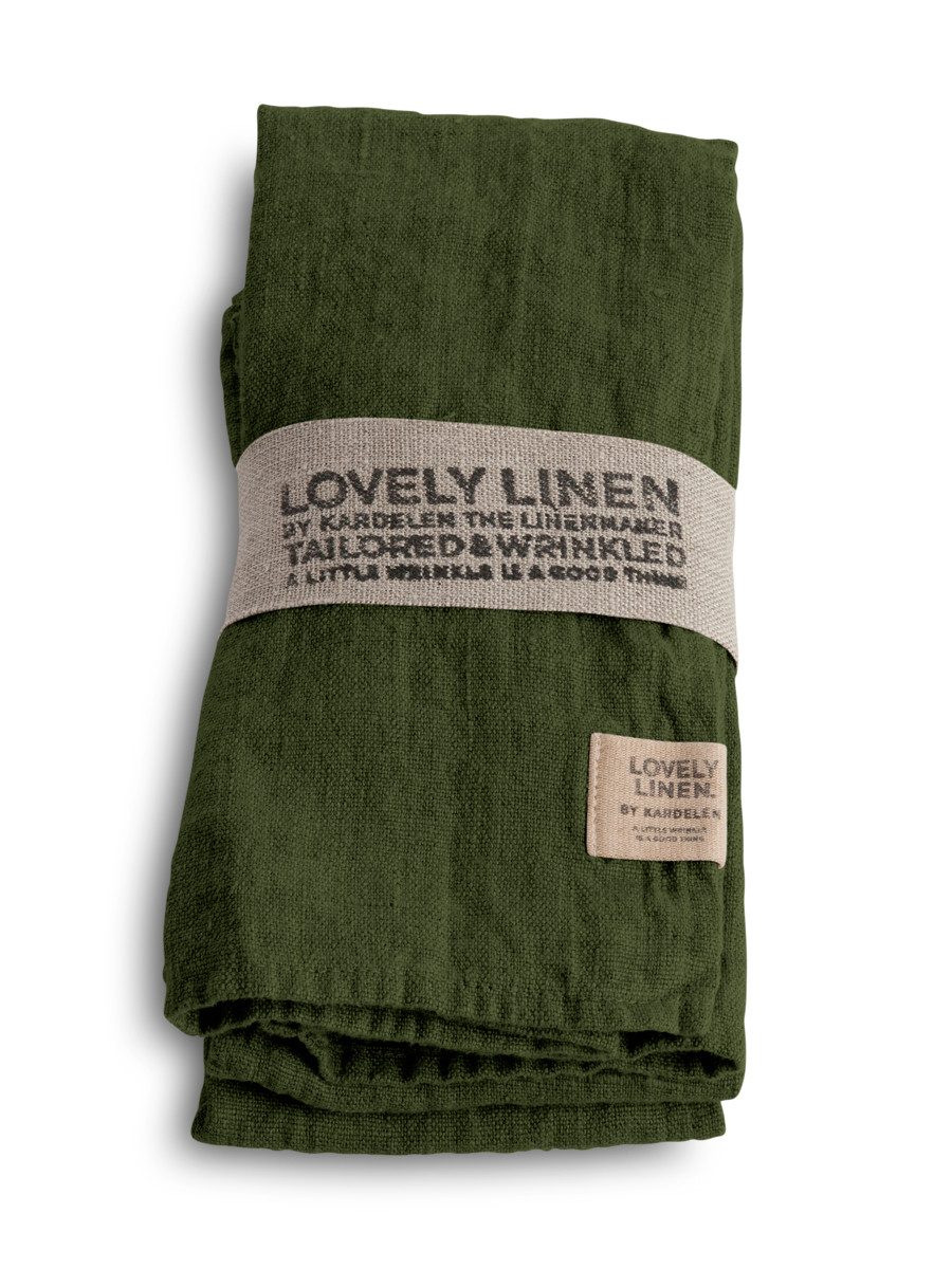 Lovely Linen Stoffserviette Linen Lovely Serviette Leinen green (1 Stück)