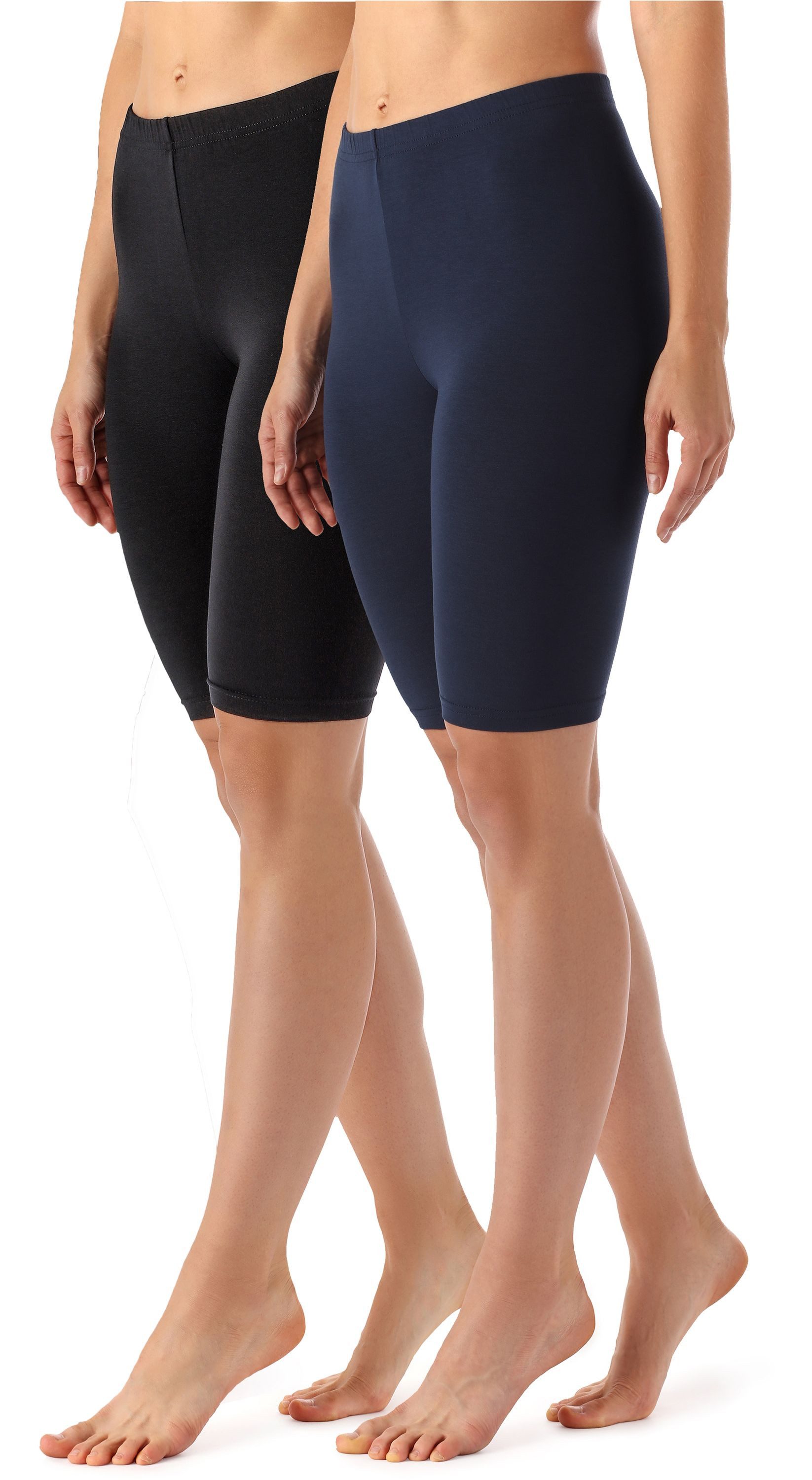 Leggings 2 Pack Damen Kurze Leggings aus Viskose MS10-145
