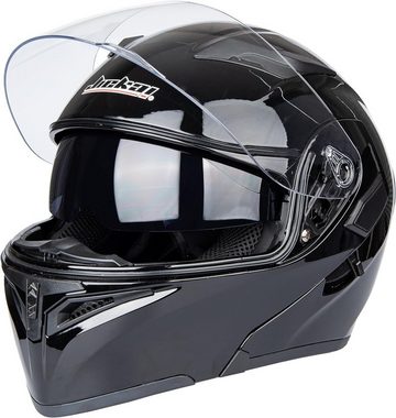 JIEKAI Motorradhelm Für Full-Face Motorcycle (Robuster & Leiser Motorrad Helm, Kinn & Kopf Belüftung), Tragbarer Integralhelme Flip-up Motorradhelm Zertifizierung von DOT