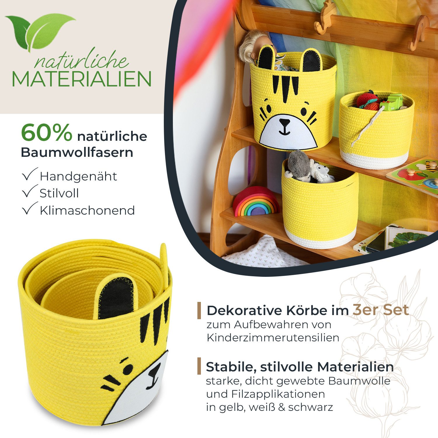 HMF Aufbewahrungskorb Aufbewahrungskorb mit versteckten Griffen günstig online kaufen