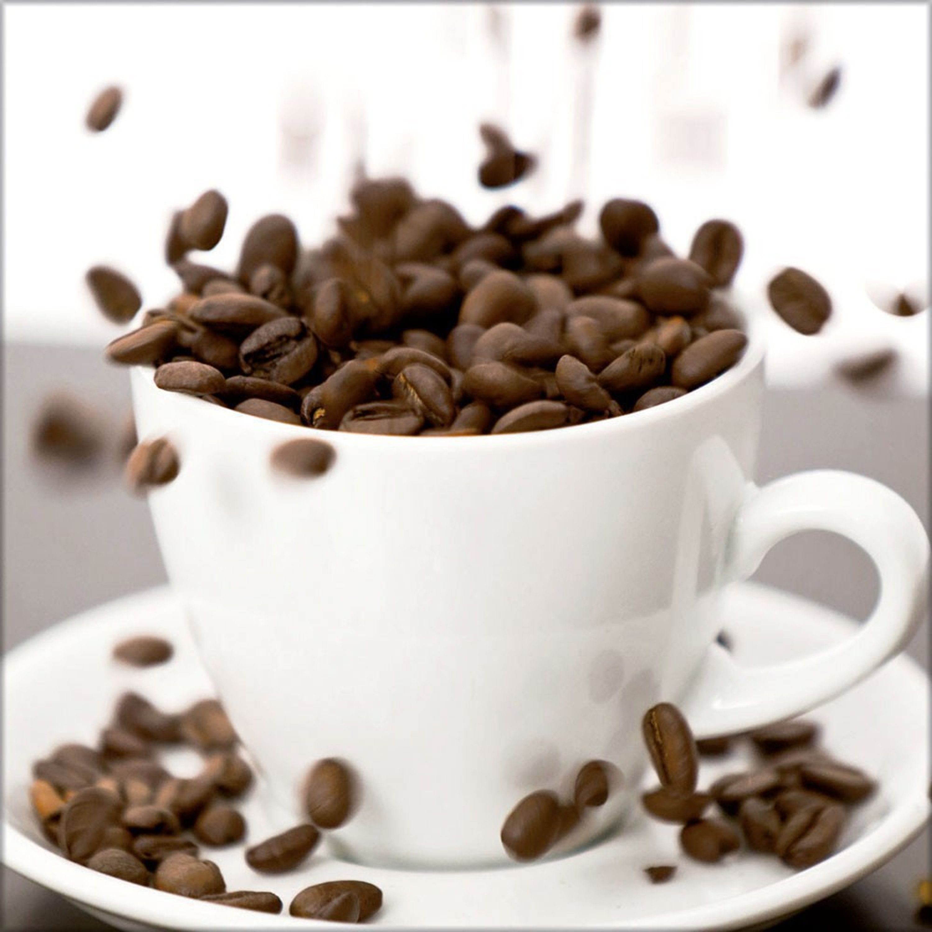 Glasbild Glasbild 30x30cm Bild Küche Küchenbild Kaffee Tasse