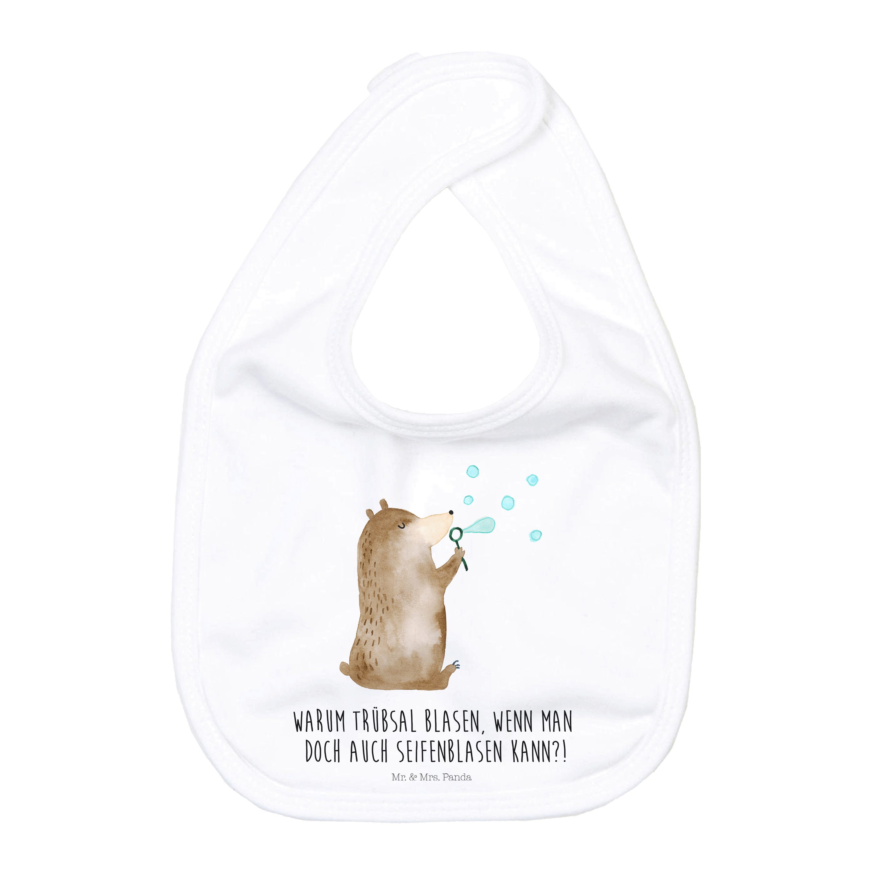 Tragetuch Bär Seifenblasen - Weiß - Geschenk, Babyausstattung, Geschenkidee für
