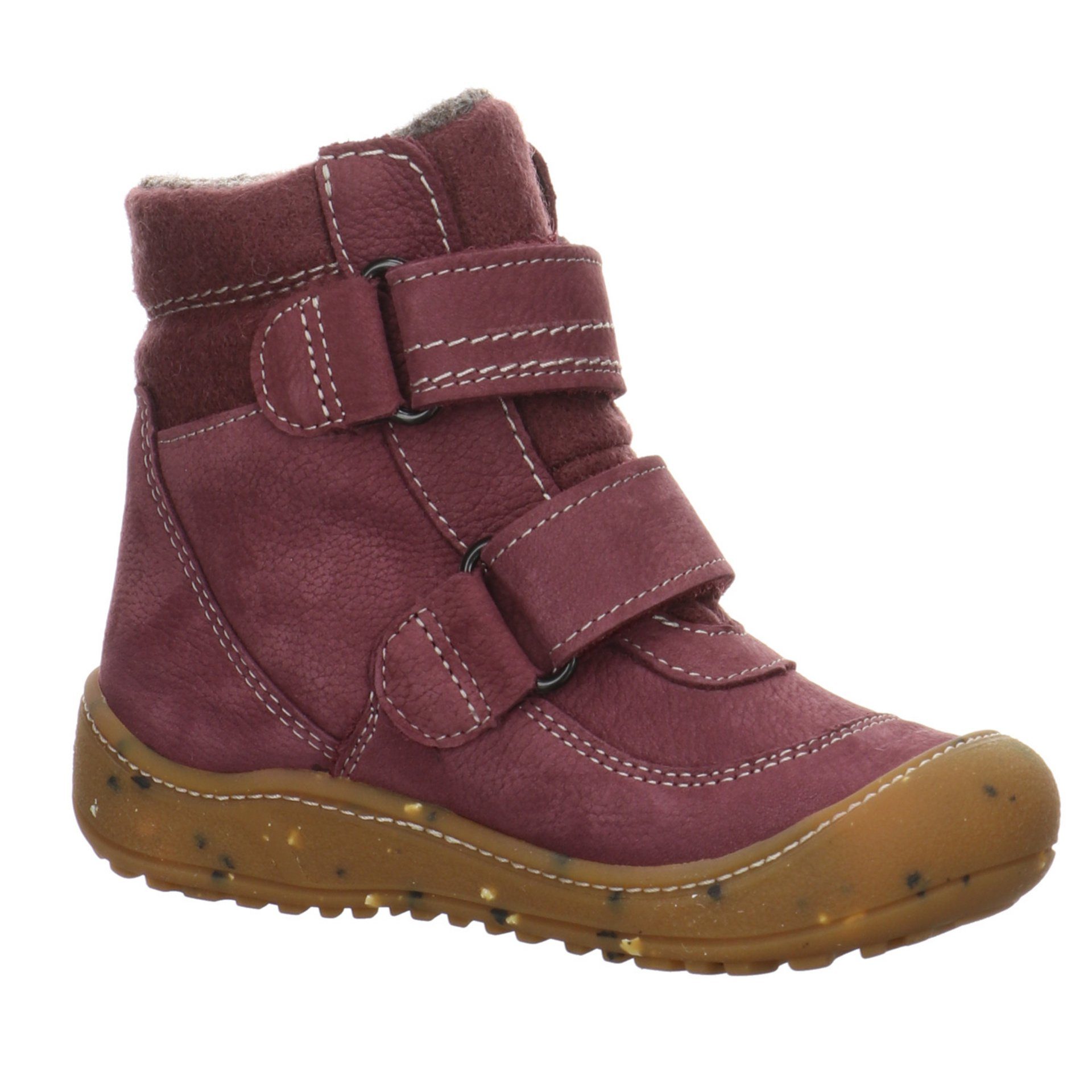 Ricosta Wood Leder-/Textilkombination Tex Winterboots uni pflaume Boots Leder-/Textilkombination