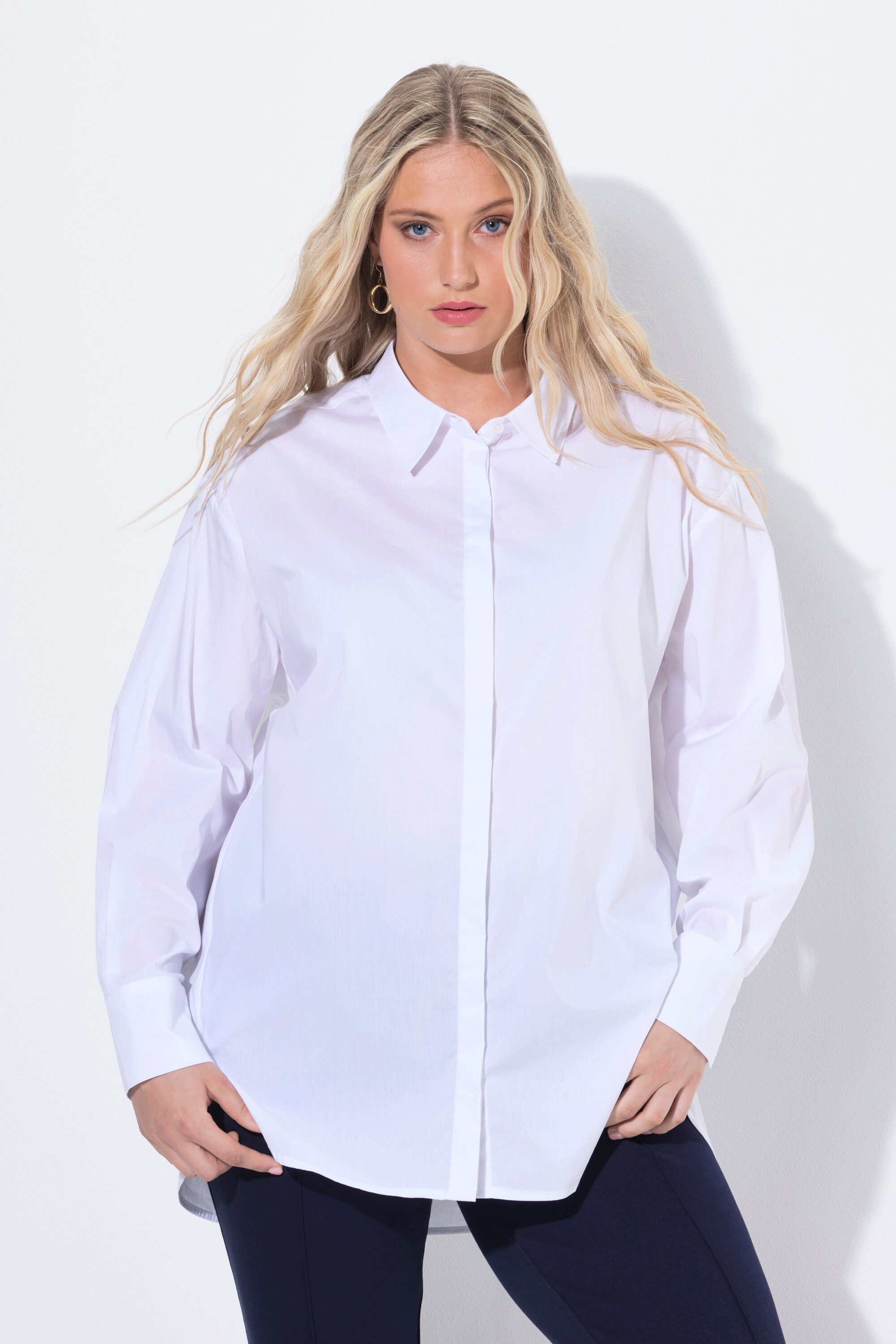 Hemdbluse Hemdbluse oversized Langarm