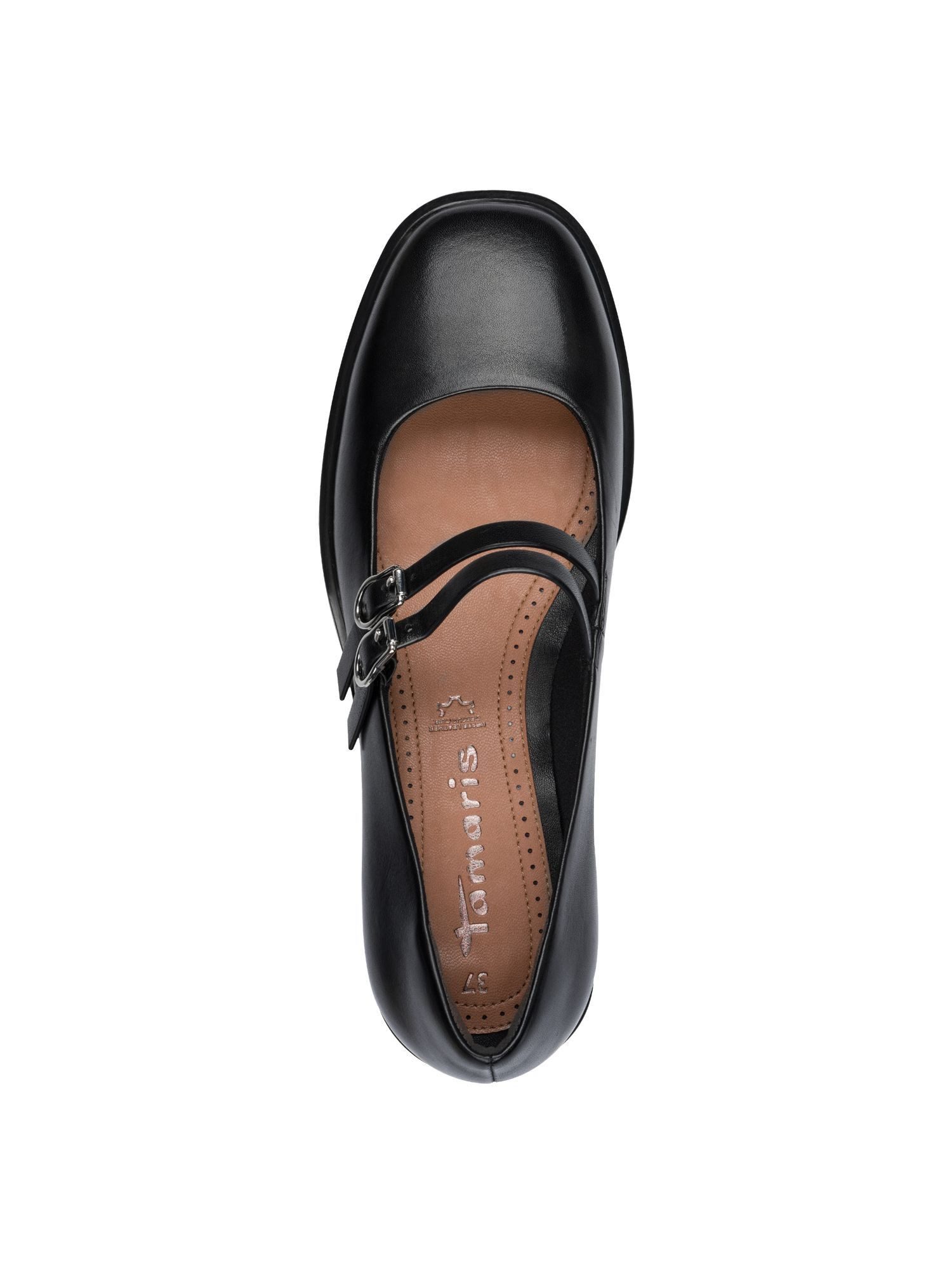 Tamaris ANTIslide, TOUCH-IT aus Leder kein Absatz Riemchenballerina ANTIslide