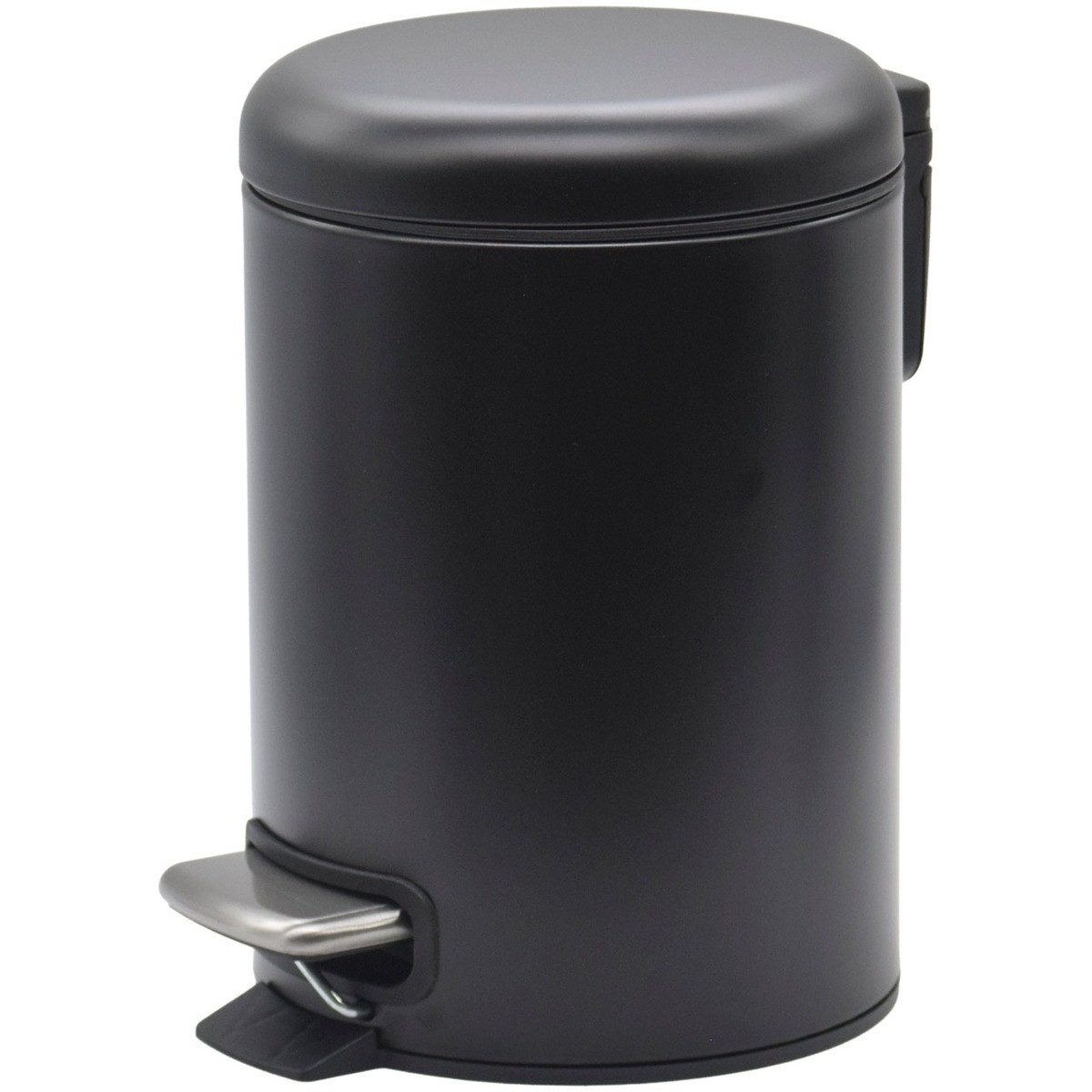 Euroshowers GmbH Kosmetikeimer Classic Schwarz 3 l mit Inneneimer, mit Pedal und soft-close Deckel