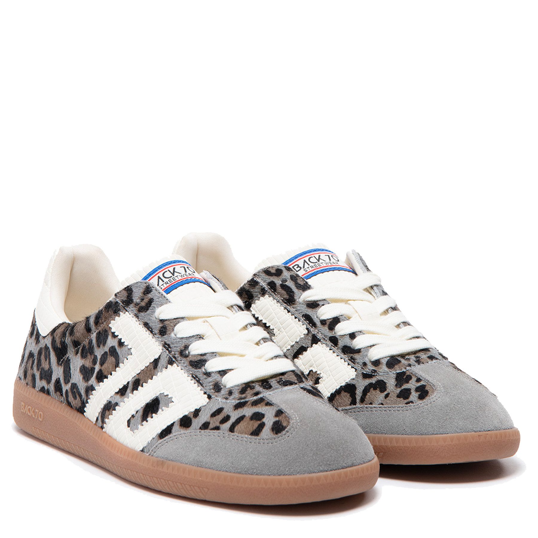 Back 70 Sneaker CLOUD LEOPARD aus Velourleder - Gray Suede Milk Sneaker