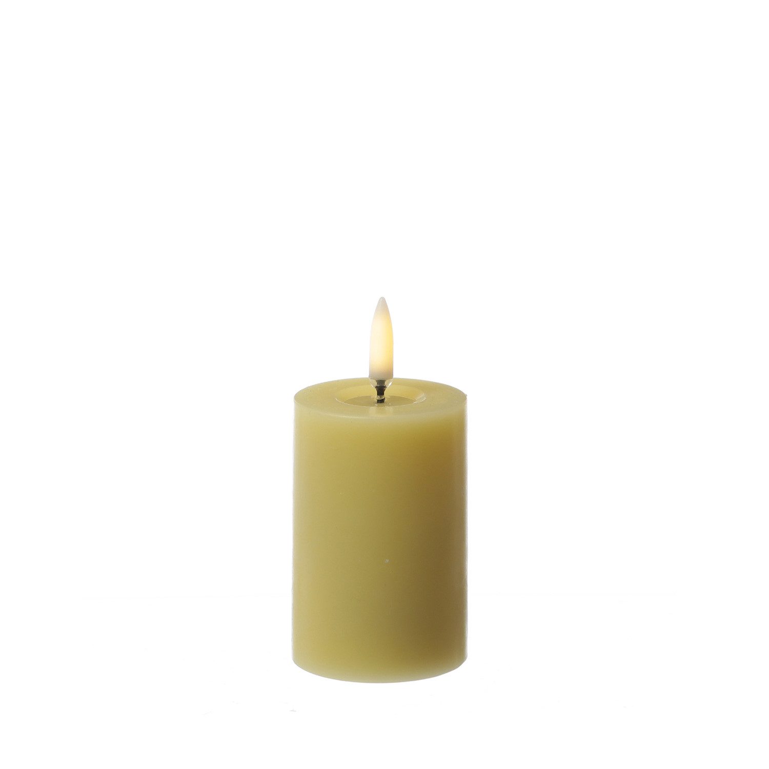 UYUNI Lighting LED-Kerze LED Mini Kerze Thea Uyuni Echtwachs Timer bis 400 Std. H: 7,5cm gelb (1-tlg)