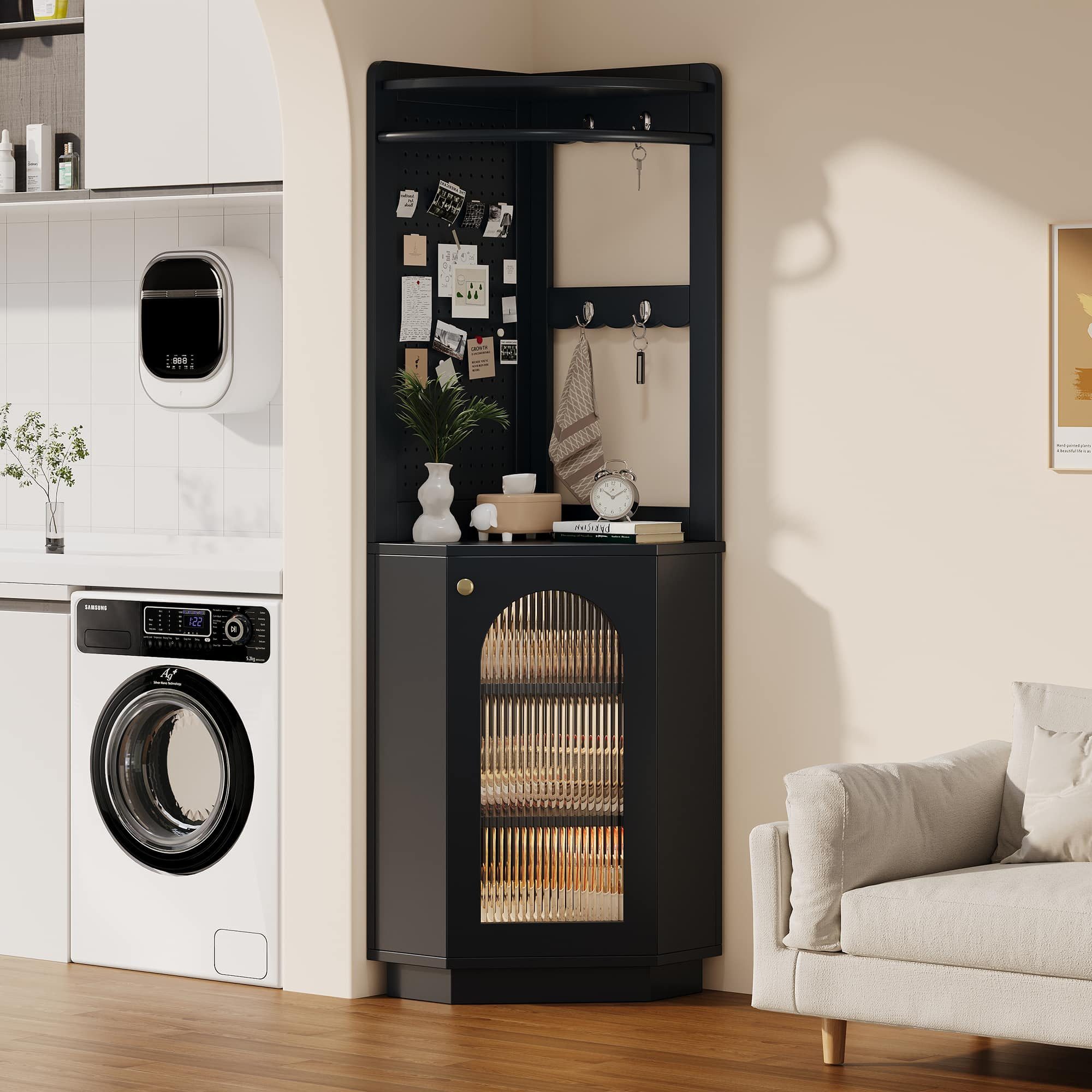 BBWL Eckschrank Eckiger Badschrank 45x45x166,6 cm günstig online kaufen