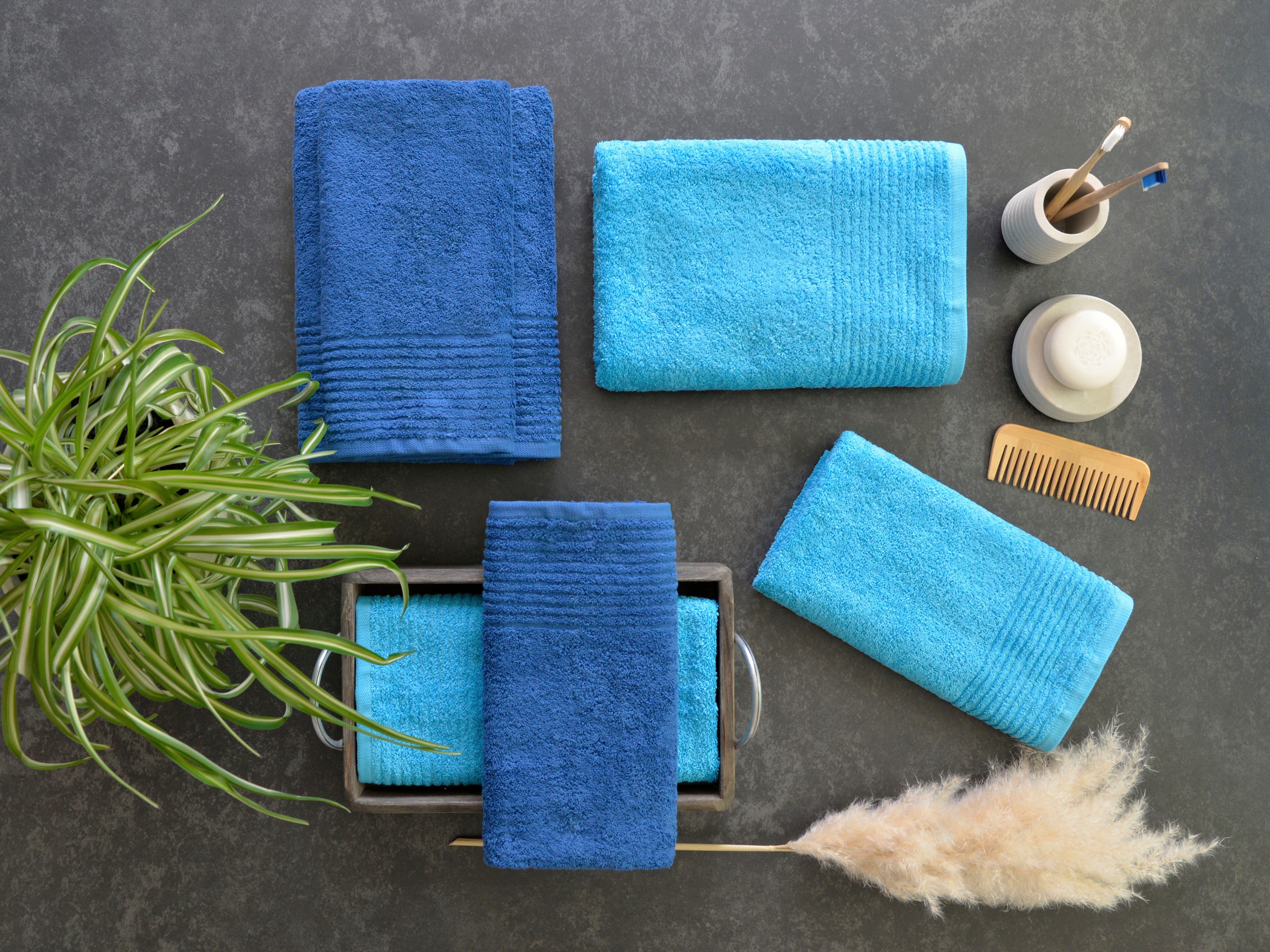 Dyckhoff Handtuch Set Brillant, Walkfrottee (Set, 6-St), mit Streifenbordür günstig online kaufen