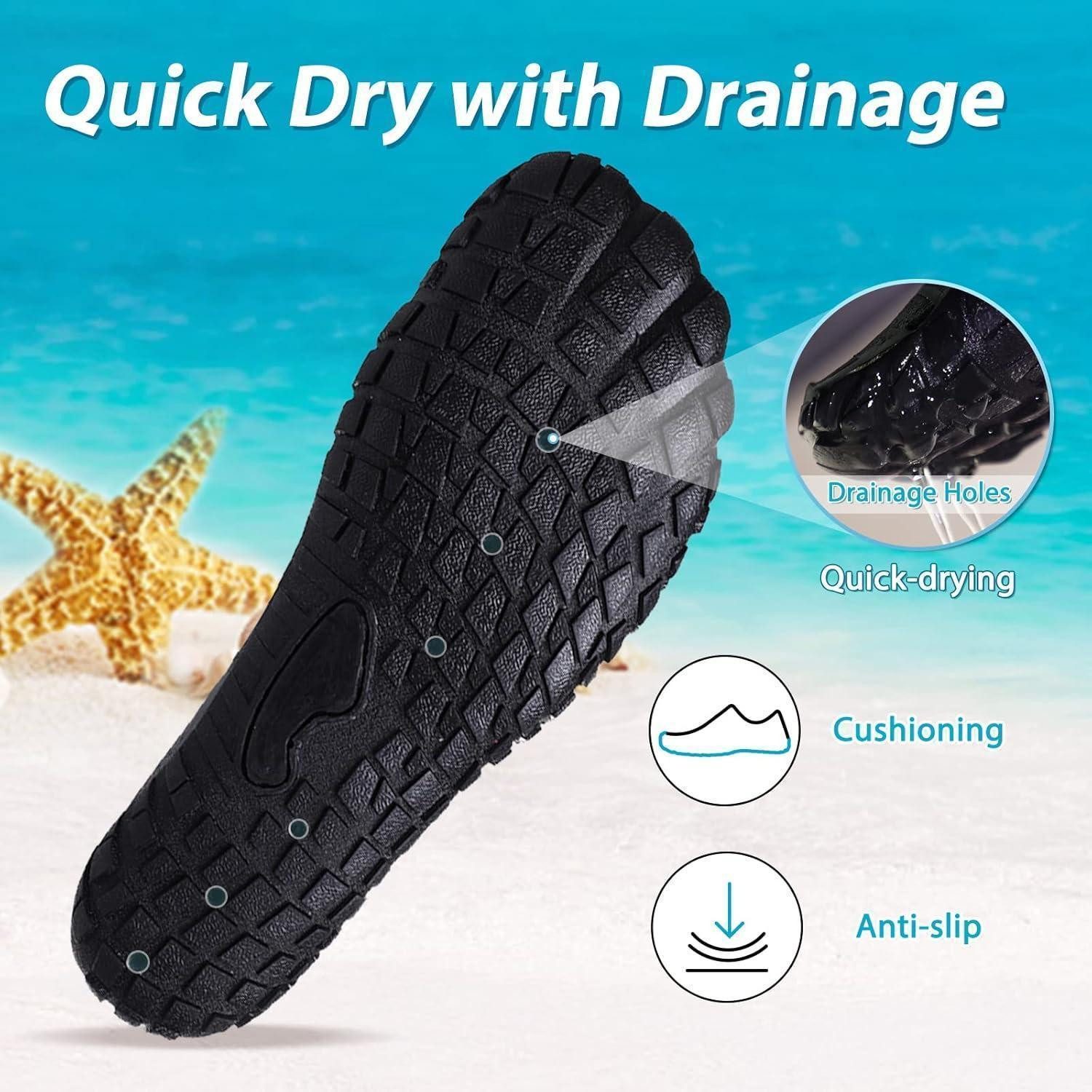 LuxusKollektion Wasserschuhe Damen Herren Strandschuhe Poolschuhe 41 EU Schwarz Wasserschuh